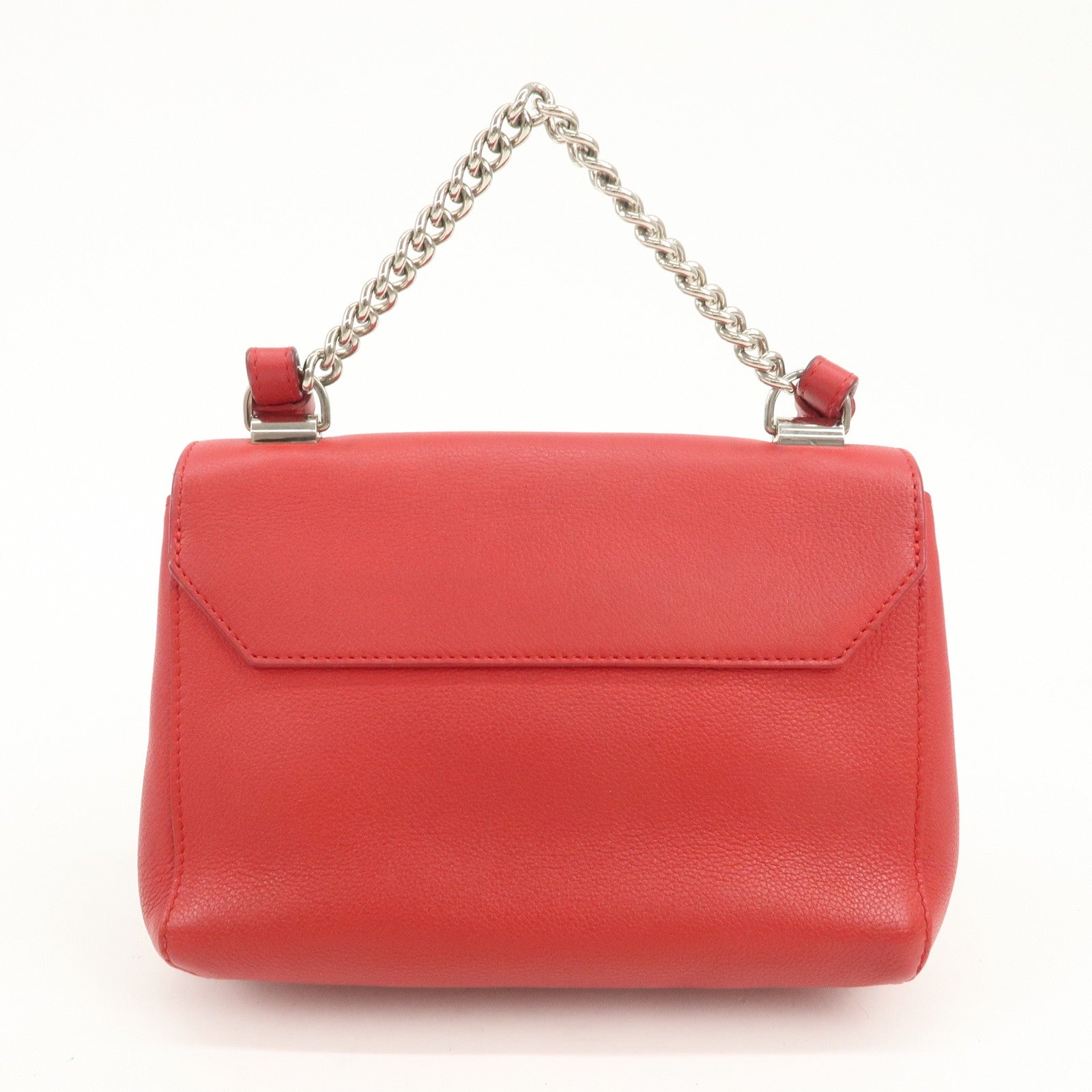 Louis Vuitton Calf Leather My Lockme BB 2Way Hand Bag Ruby M51419
