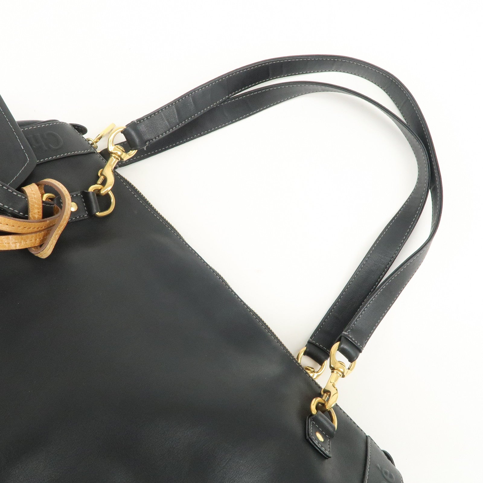 Chloe Eden Leather Shoulder Bag Hand Bag Tote Bag Black