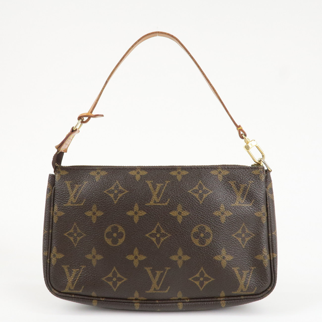 Louis Vuitton Monogram Pochette Accessoires Hand Bag Brown M51980 Used