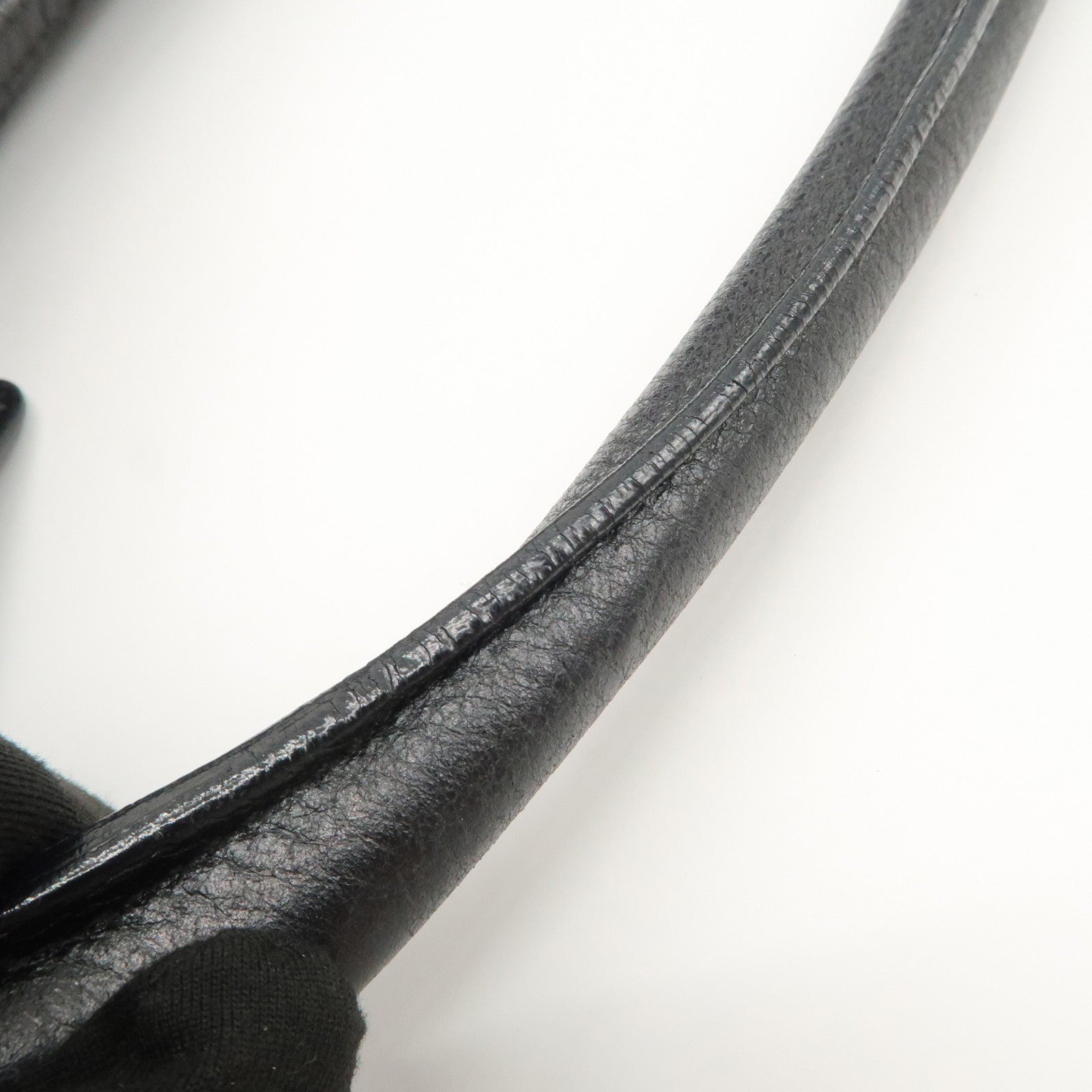 GUCCI Guccissima Leather Shoulder Bag Hand Bag Black 181515 Used