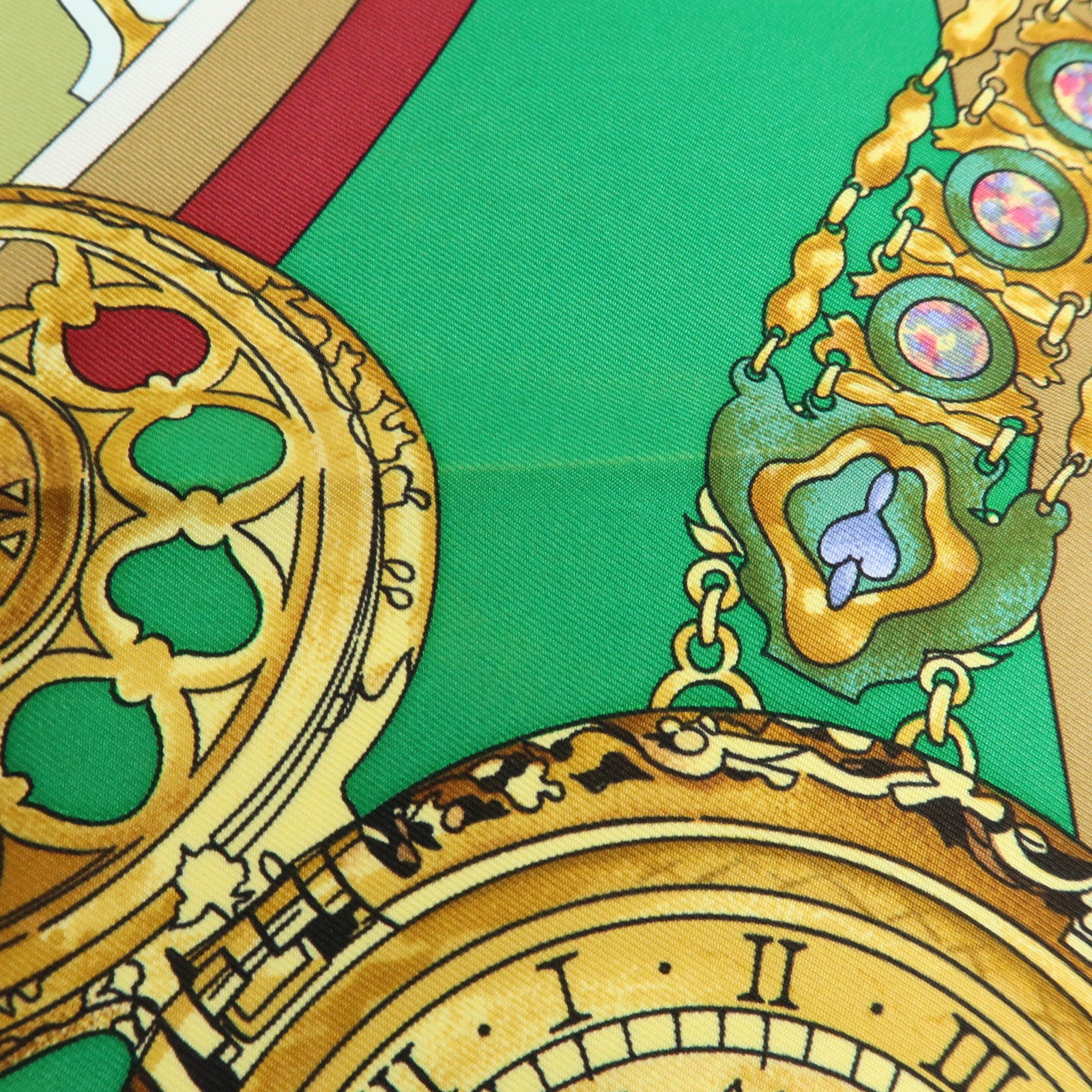 HERMES Carre90 Silk100% Scarf Parmi les fleurs je compte les heures