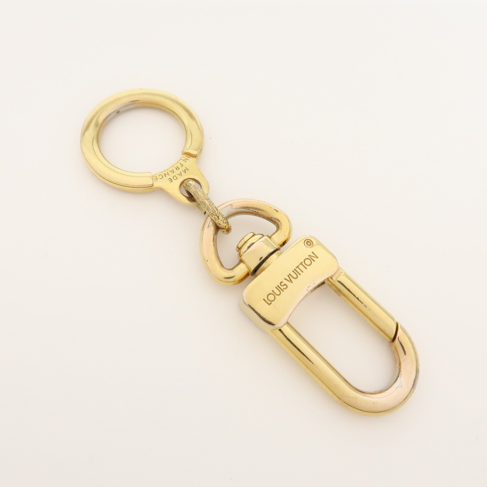 Louis Vuitton Set of 2 Metal Ancre Key Rings Gold M62694