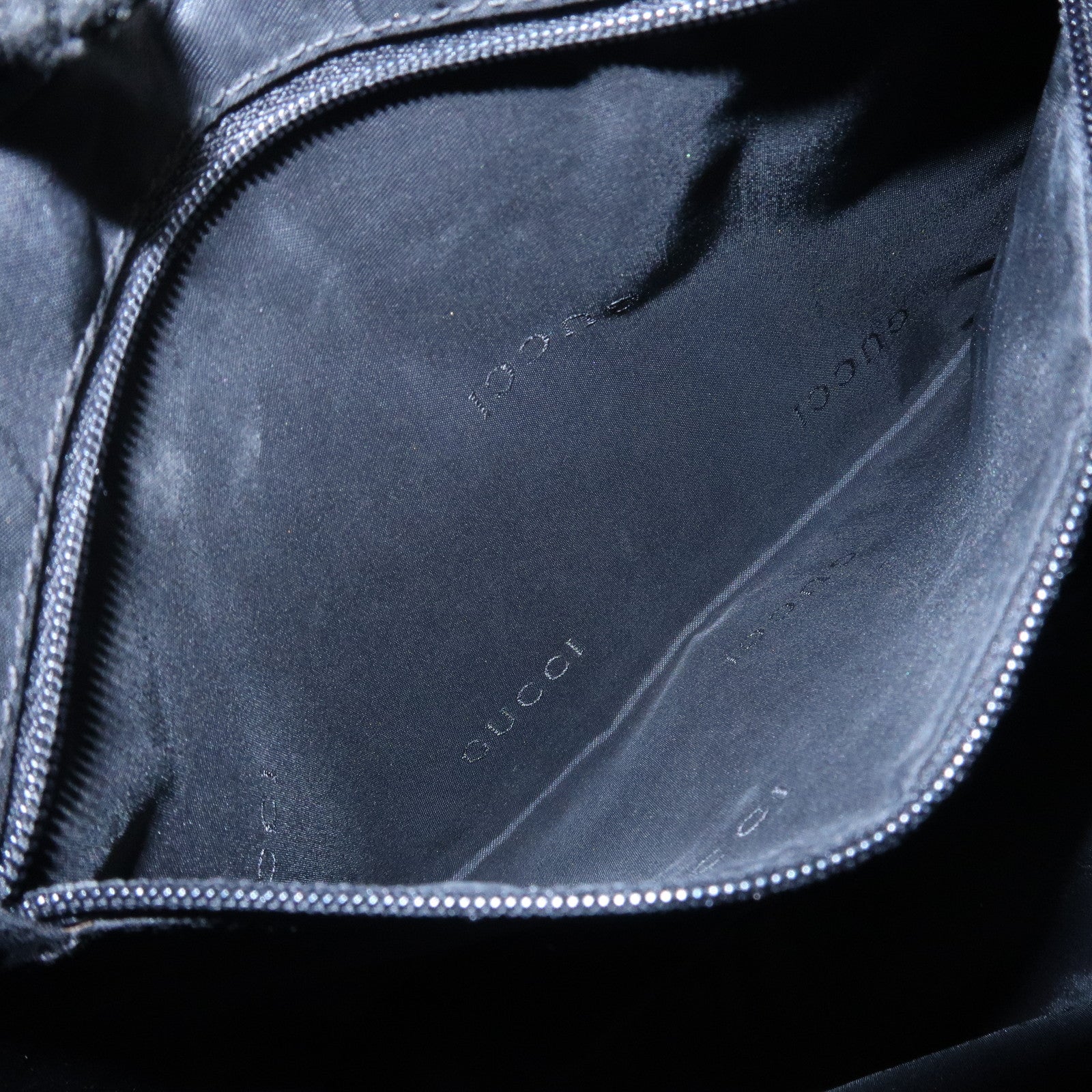 GUCCI Bamboo Leather Shoulder Bag Hand Bag Black 001・3244