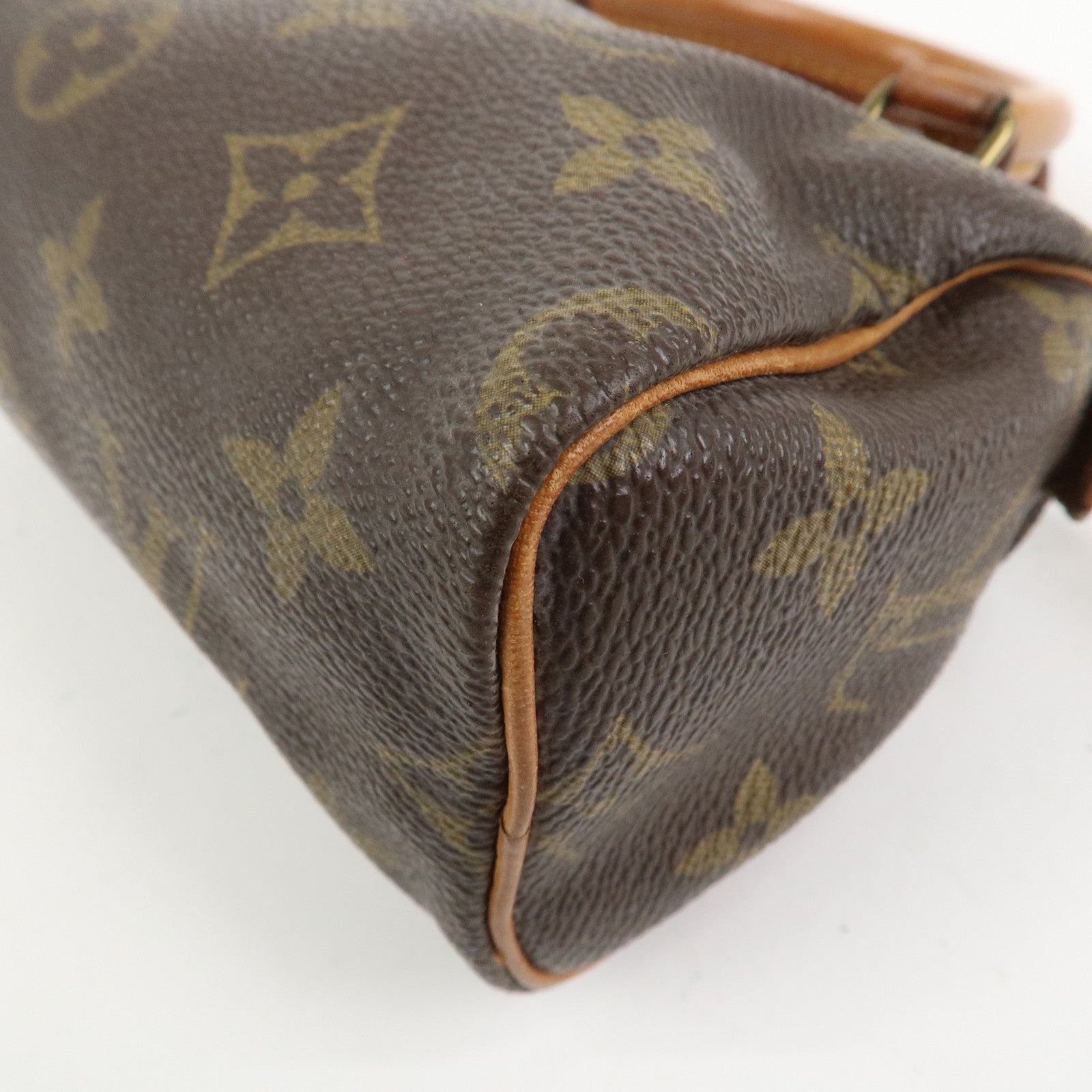 Louis Vuitton Monogram Mini Speedy Hand Bag Brown M41534