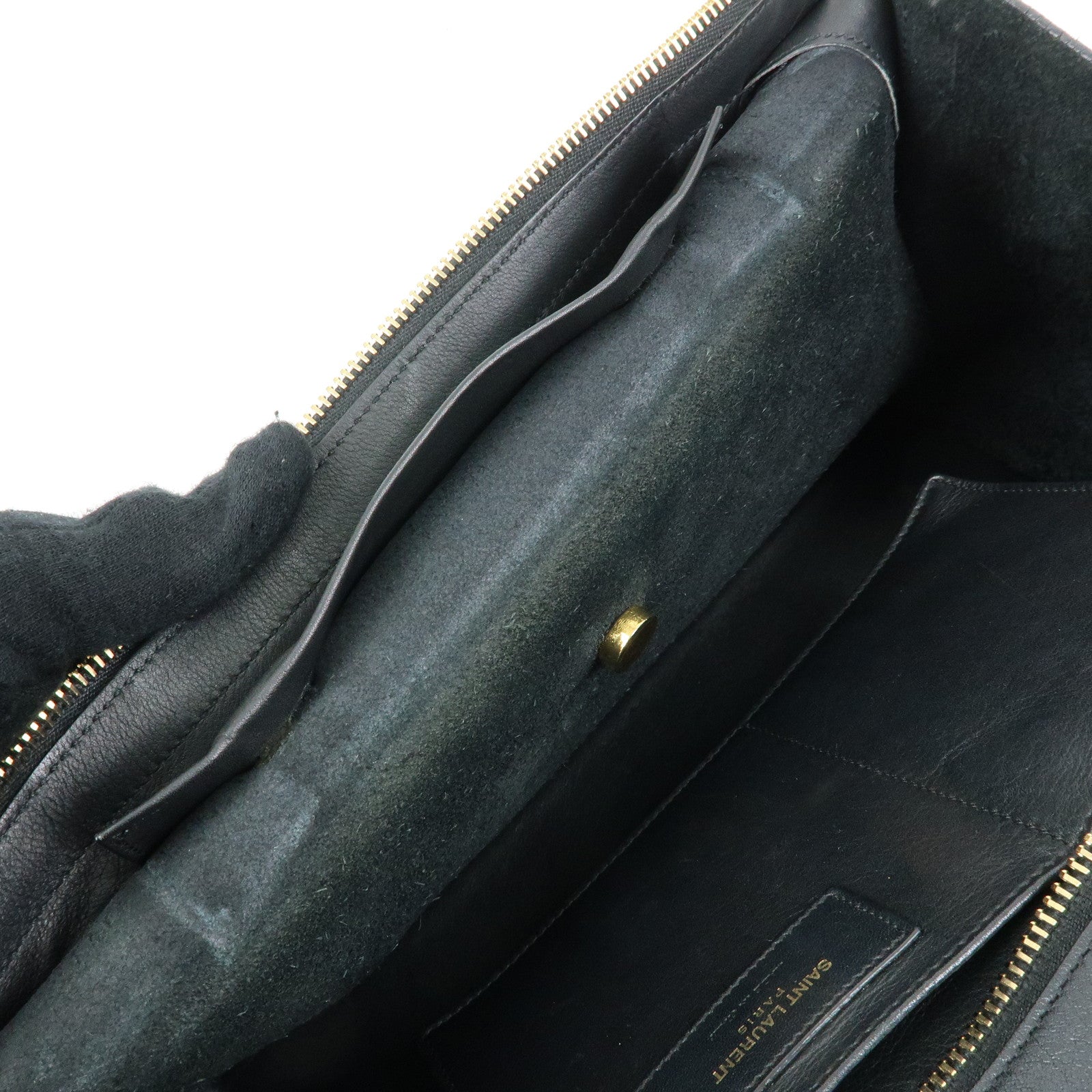 SAINT LAURENT PARIS Petit Cabas Y Line Leather 2WayBag Black 311210