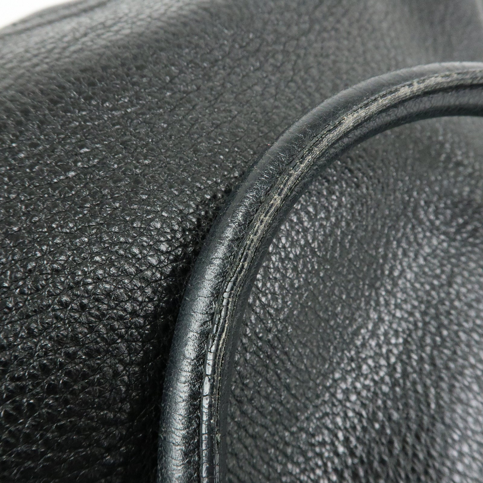 PRADA Logo Leather 2Way Bag Hand Bag Shoulder Bag Black BR4083