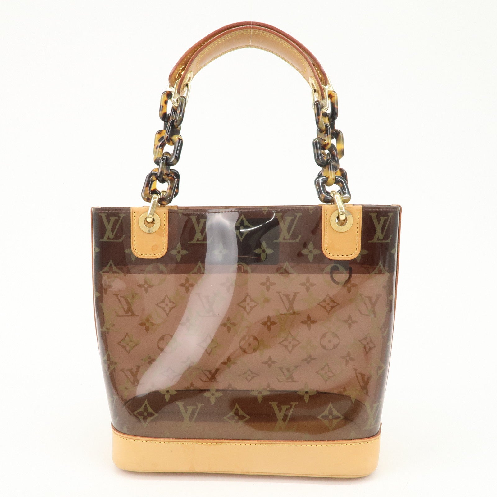 Louis Vuitton Monogram Vinyl Cabas Ambre PM Tote Bag Brown M92502