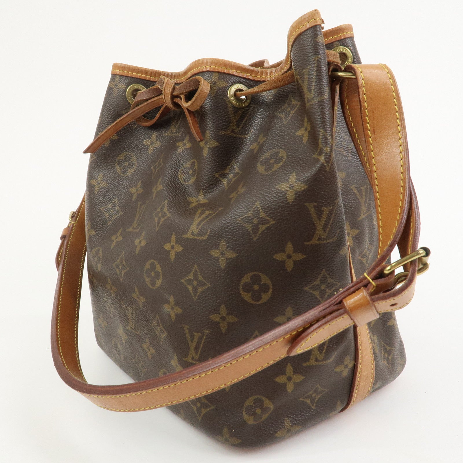Louis Vuitton Monogram Petit Noe Shoulder Bag Brown M42226
