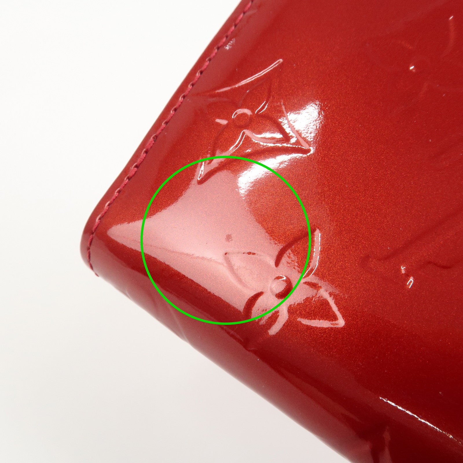 Louis Vuitton Monogram Vernis Leather Zippy Coin Purse Red M93608 Used