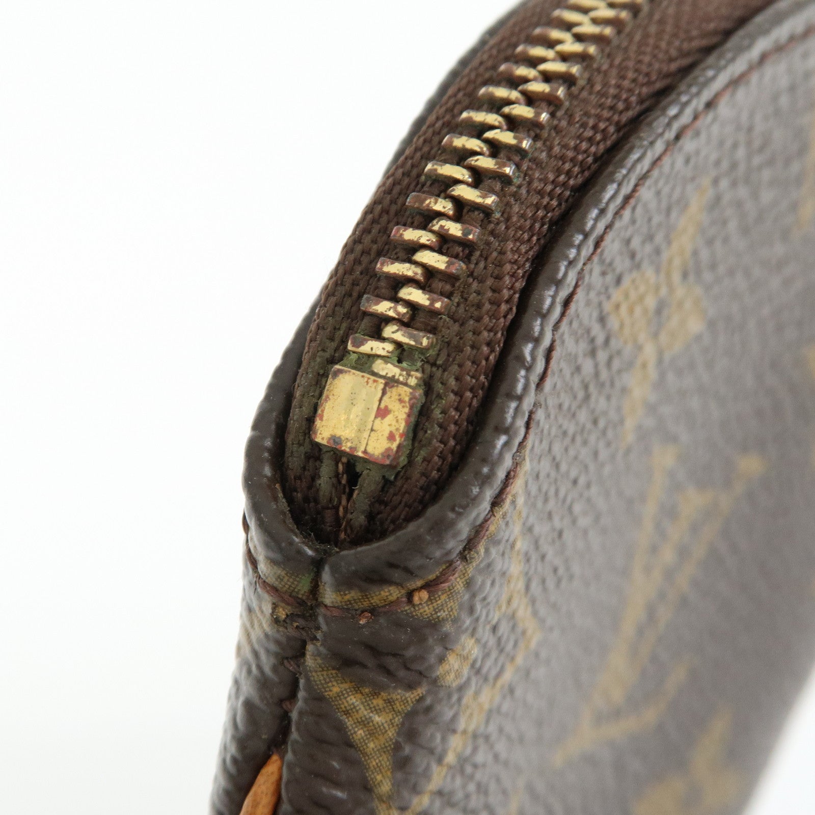 Louis Vuitton Monogram Porte Monnaie Rond Coin Case Brown M61926