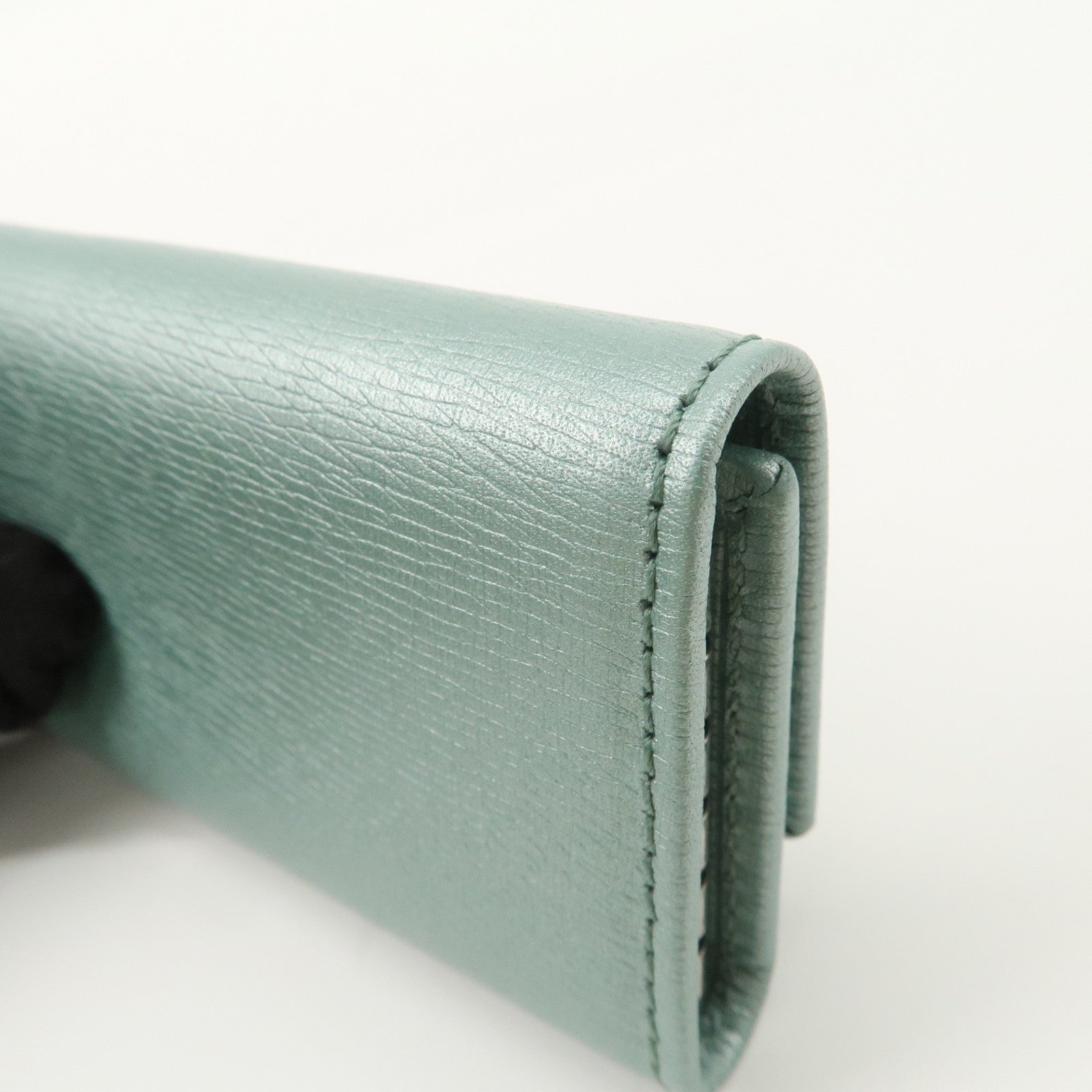 GUCCI Interlocking G Leather Key Case 6Rings Blue 256337