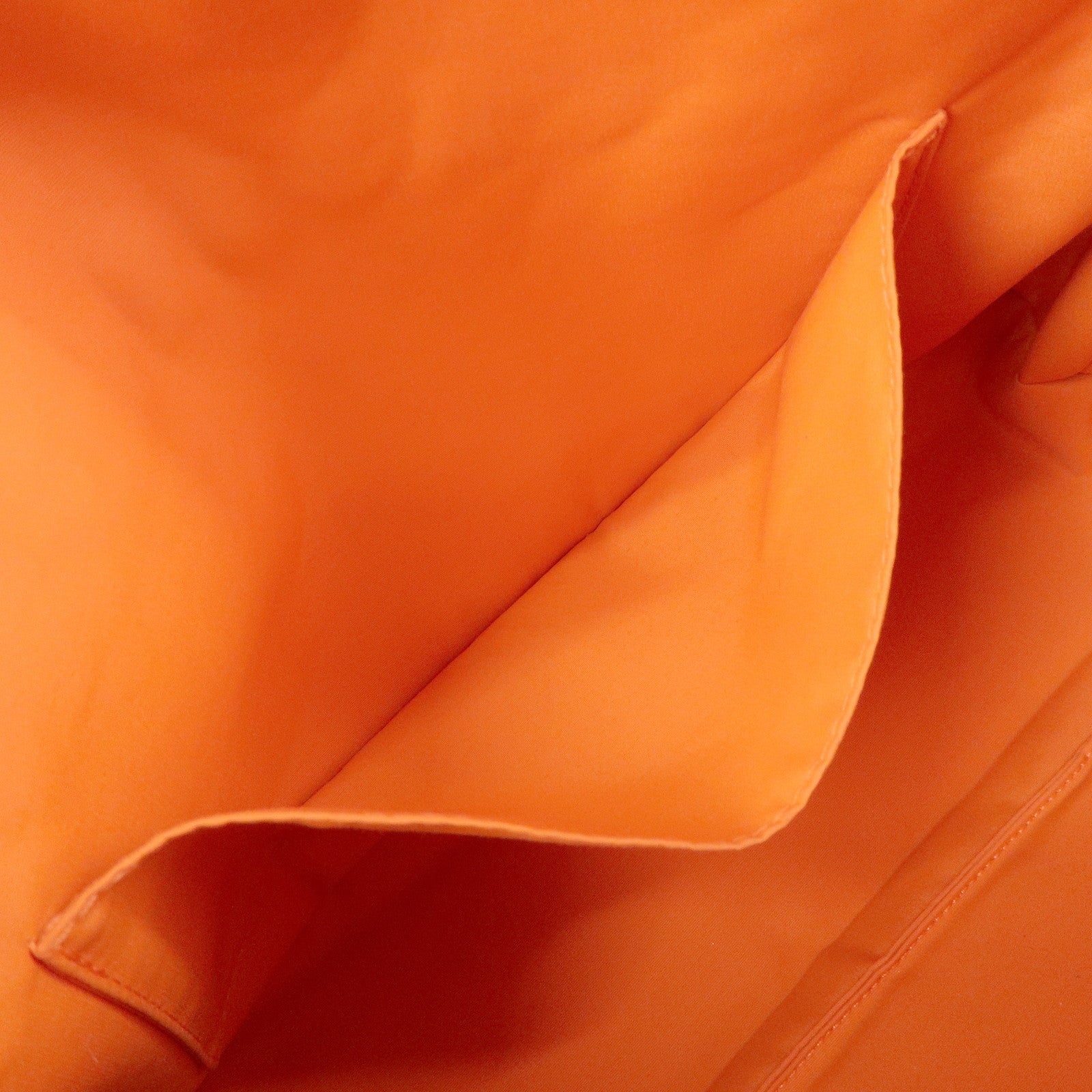 HERMES Bolide MM Cotton Leather Pouch Cosmetic Case Pink Orange