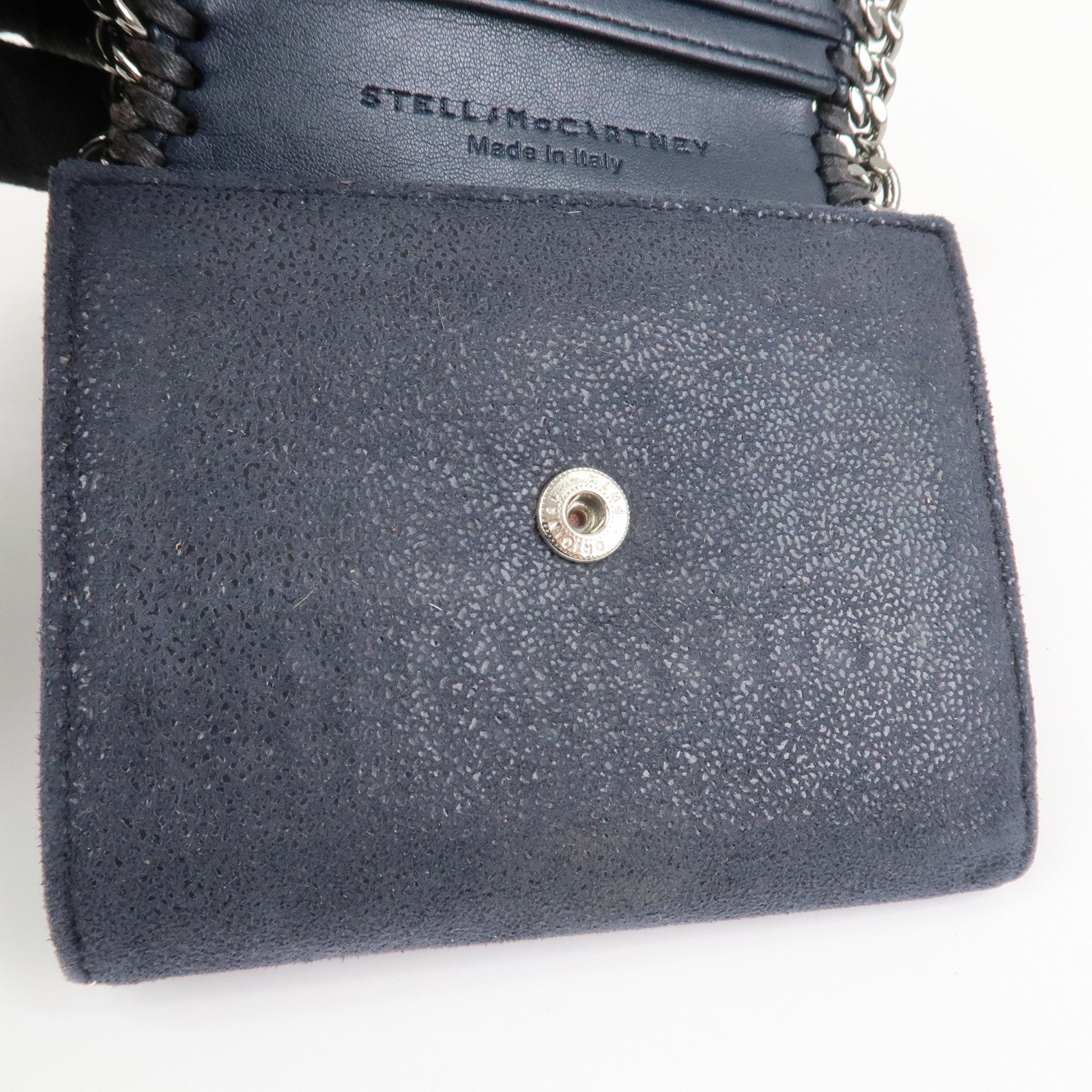 STELLA MCCARTNEY Falabella Polyester Small Flap Wallet Navy