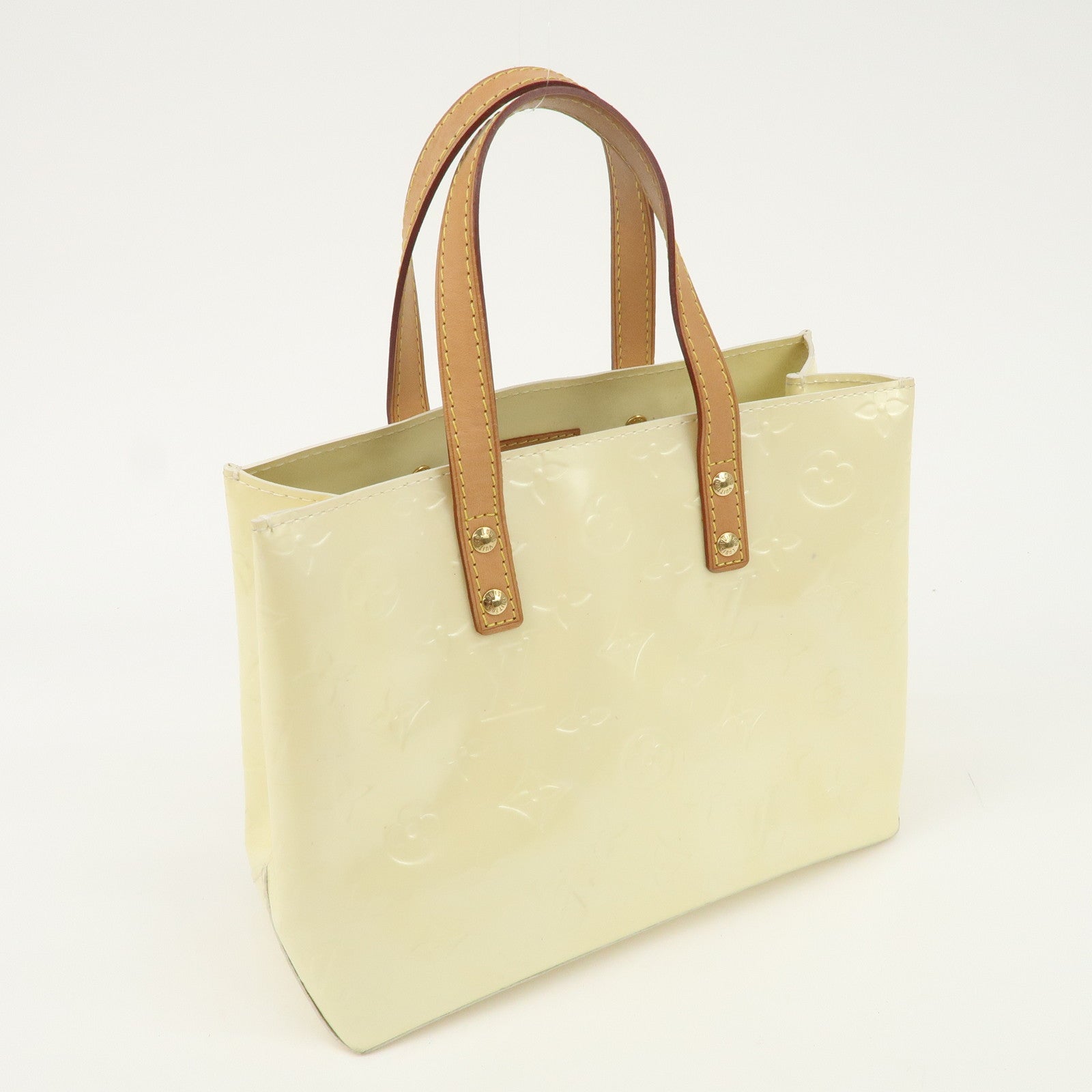 Louis Vuitton Monogram Vernis Lead PM Hand Bag Perle M91336 Used