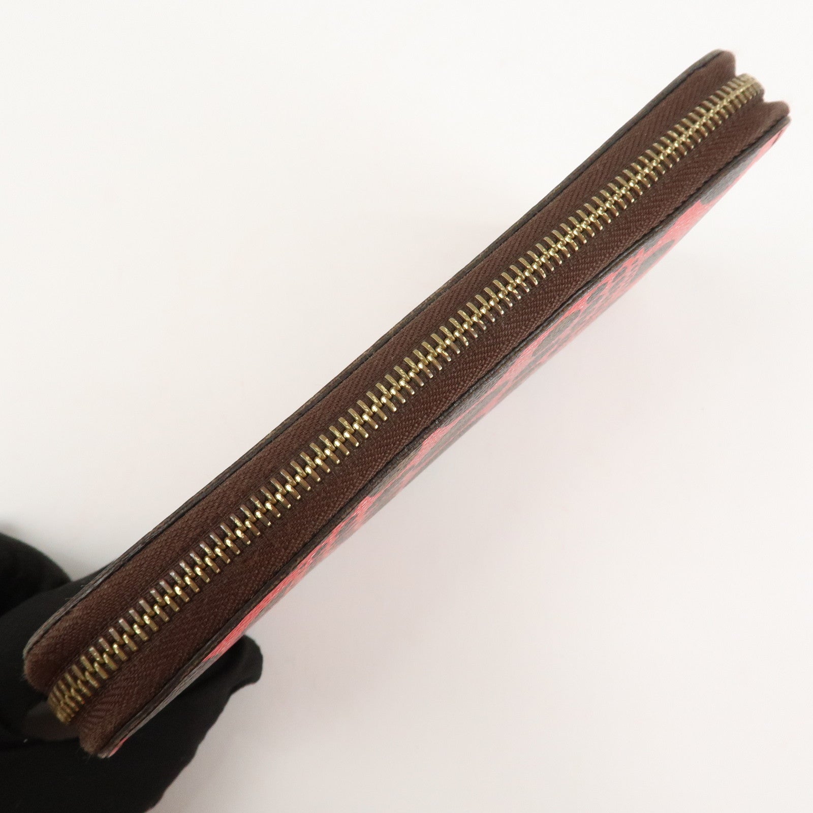 Louis Vuitton Monogram Kusama Pumpkin Dots Zippy Wallet M60450 Used