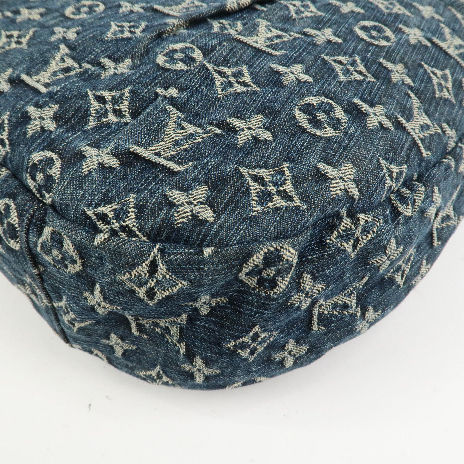 Louis Vuitton Monogram Denim Daily GM Shoulder Bag Gris Bleu M40493
