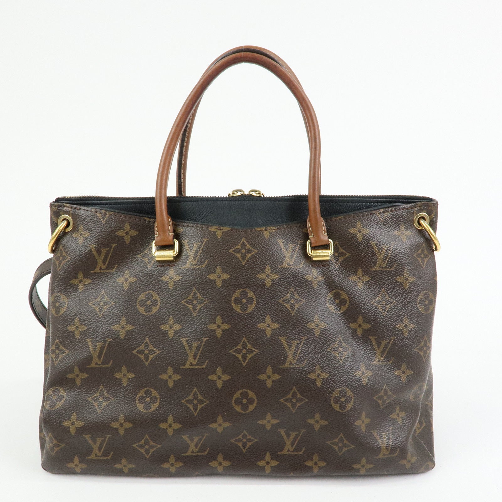 Louis Vuitton Monogram Pallas 2Way Bag Hand Bag Brown Noir M41064