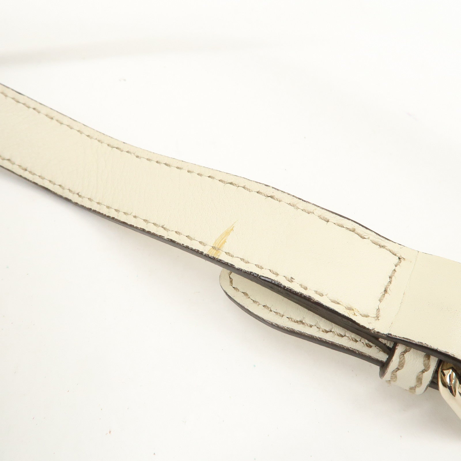 GUCCI Interlocking G GG Canvas Leather Shoulder Bag Beige 16998 Used