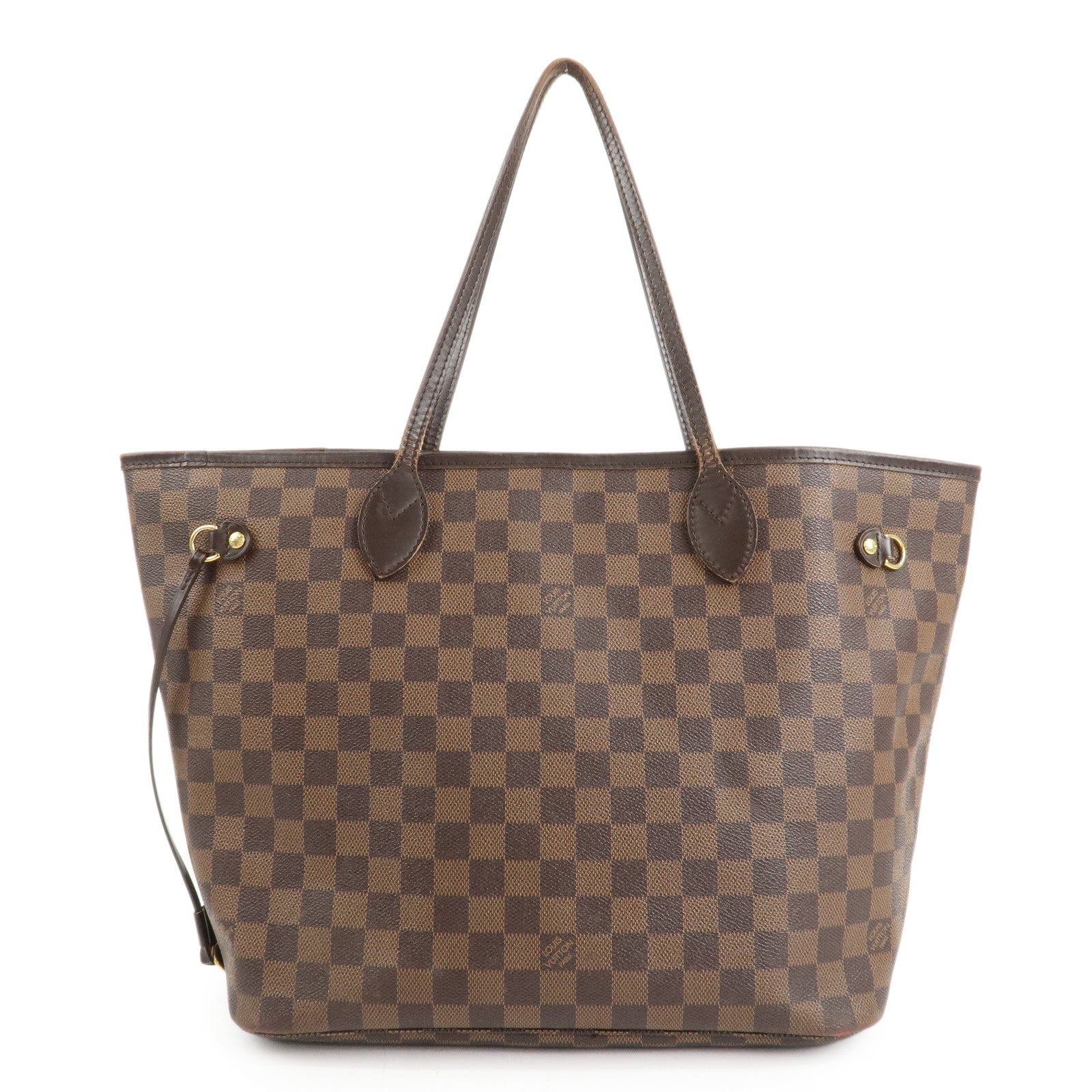 Louis Vuitton Damier Ebene Canvas Neverfull MM Tote Bag N51105 Used