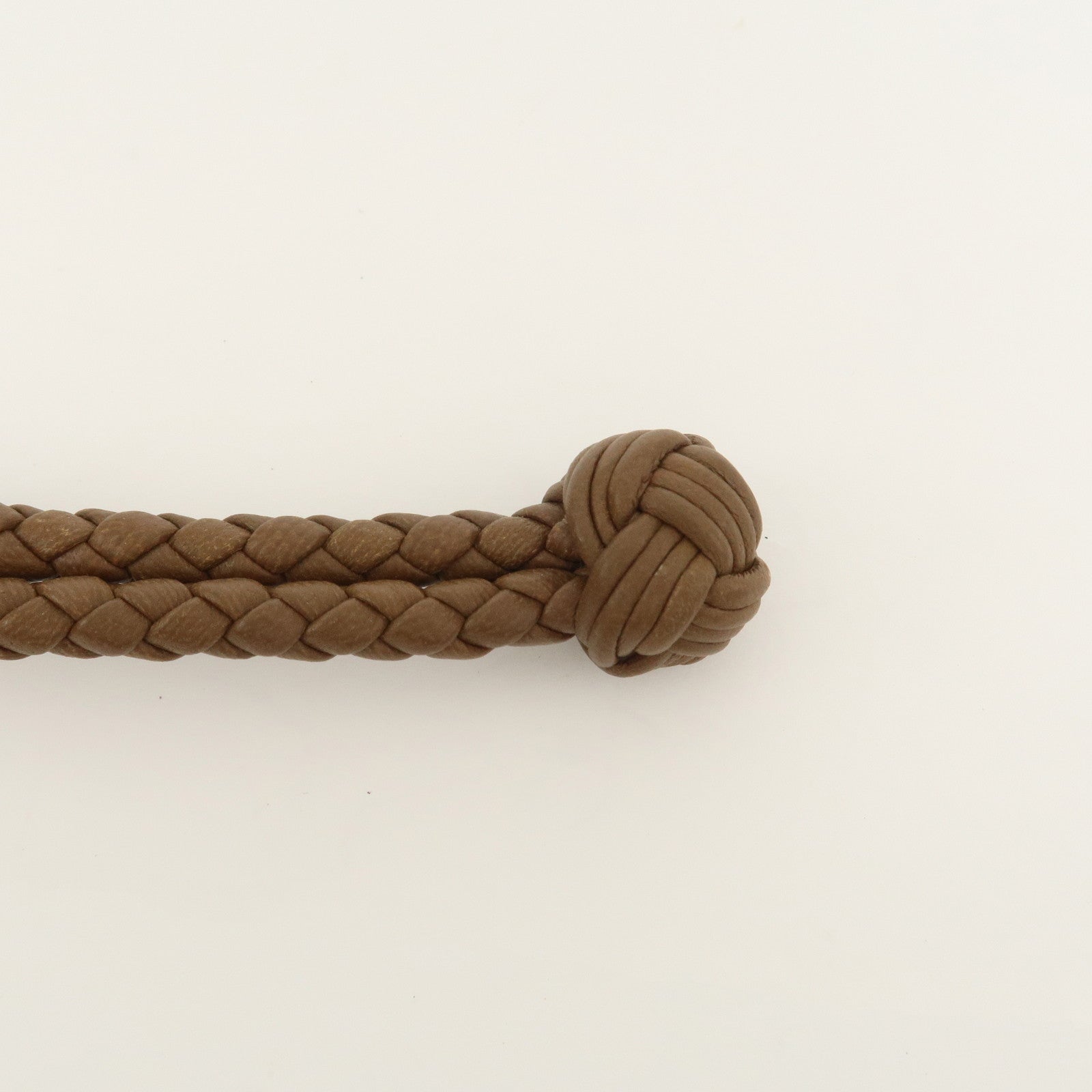 BOTTEGA VENETA Intrecciato Nappa Leather Bracelet S Brown