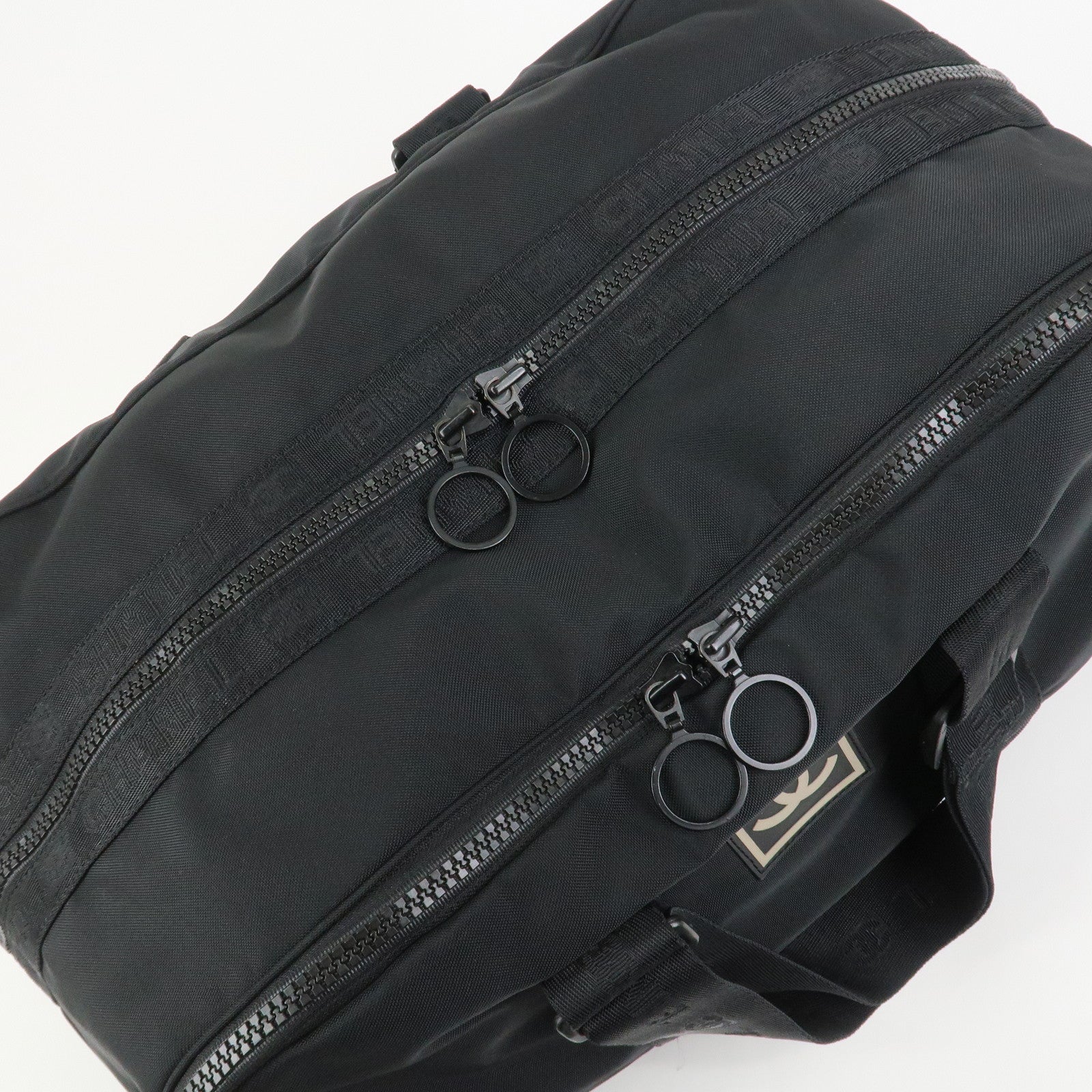 CHANEL COCO Mark Sport Line Nylon Boston Bag Shoulder Bag Black