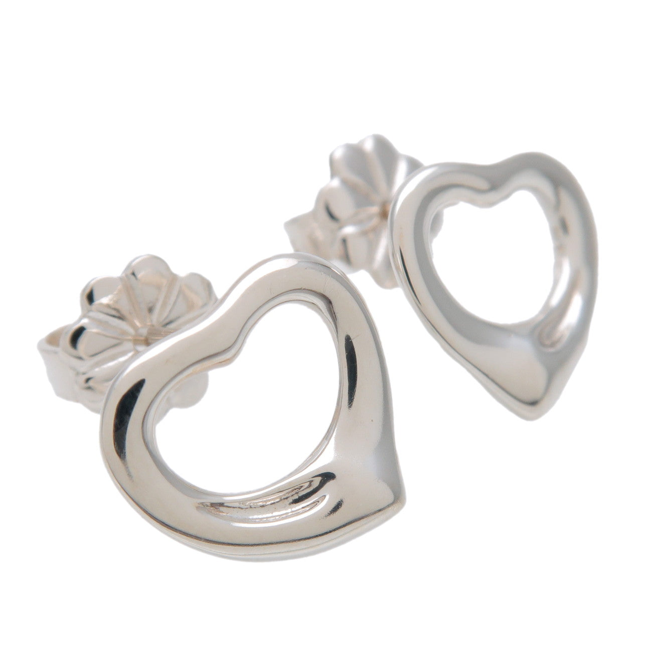 Tiffany & Co Open Heart Earrings SV925 Silver