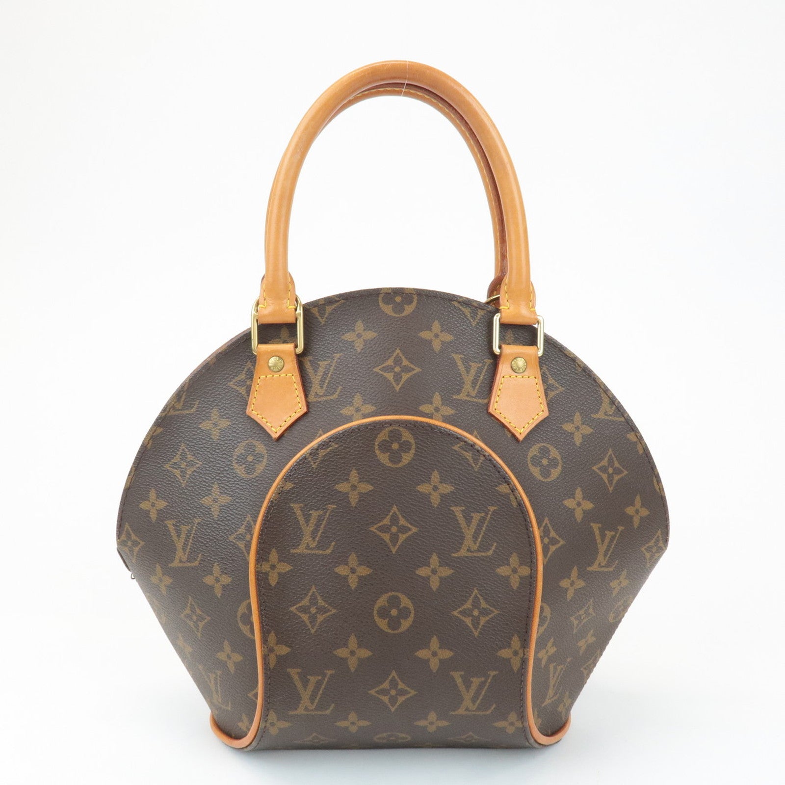 Louis Vuitton Monogram Ellipse PM Hand Bag Brown Gold HDW M51127