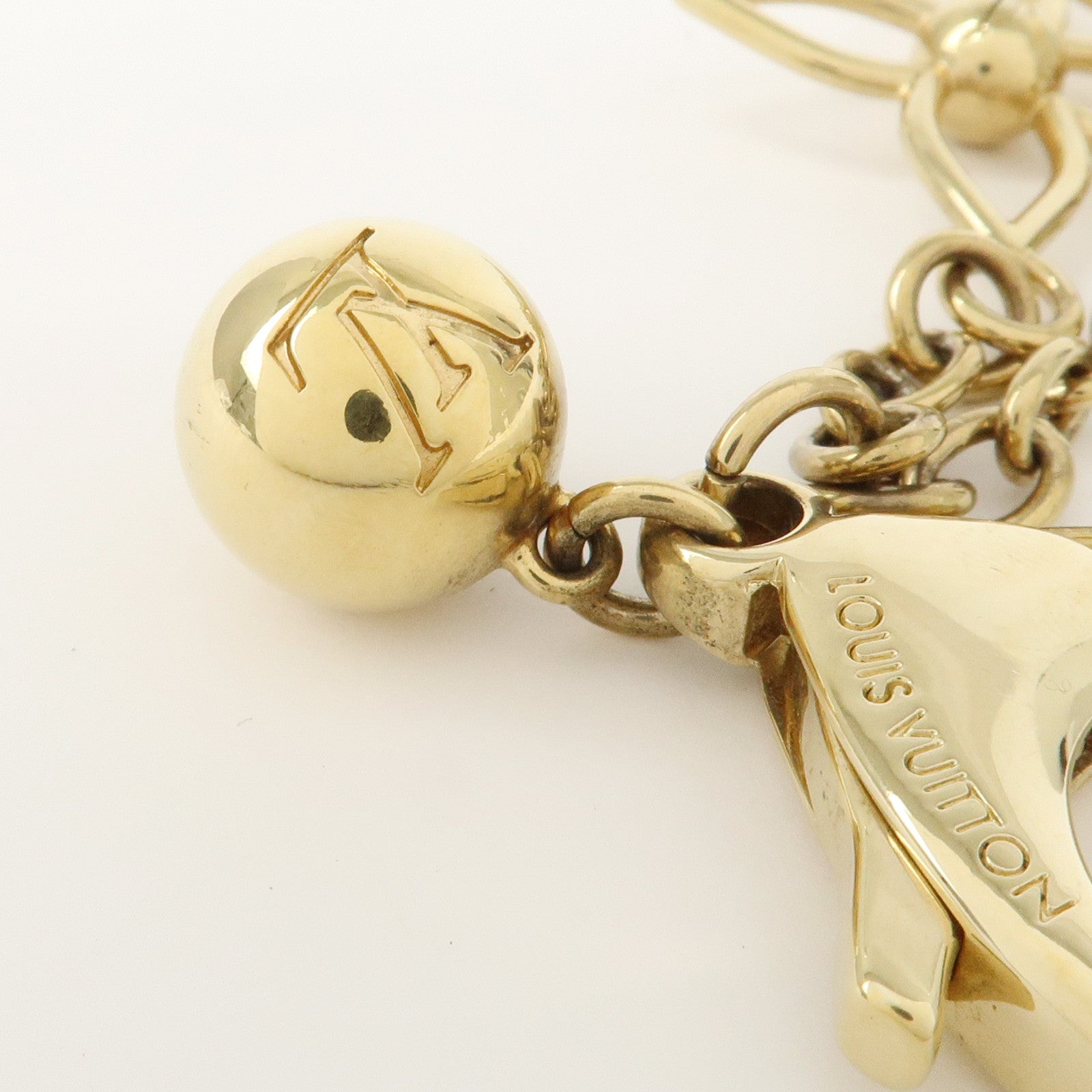 Louis Vuitton Bloomy Key Chain Bag Charm Gold M67931 Used