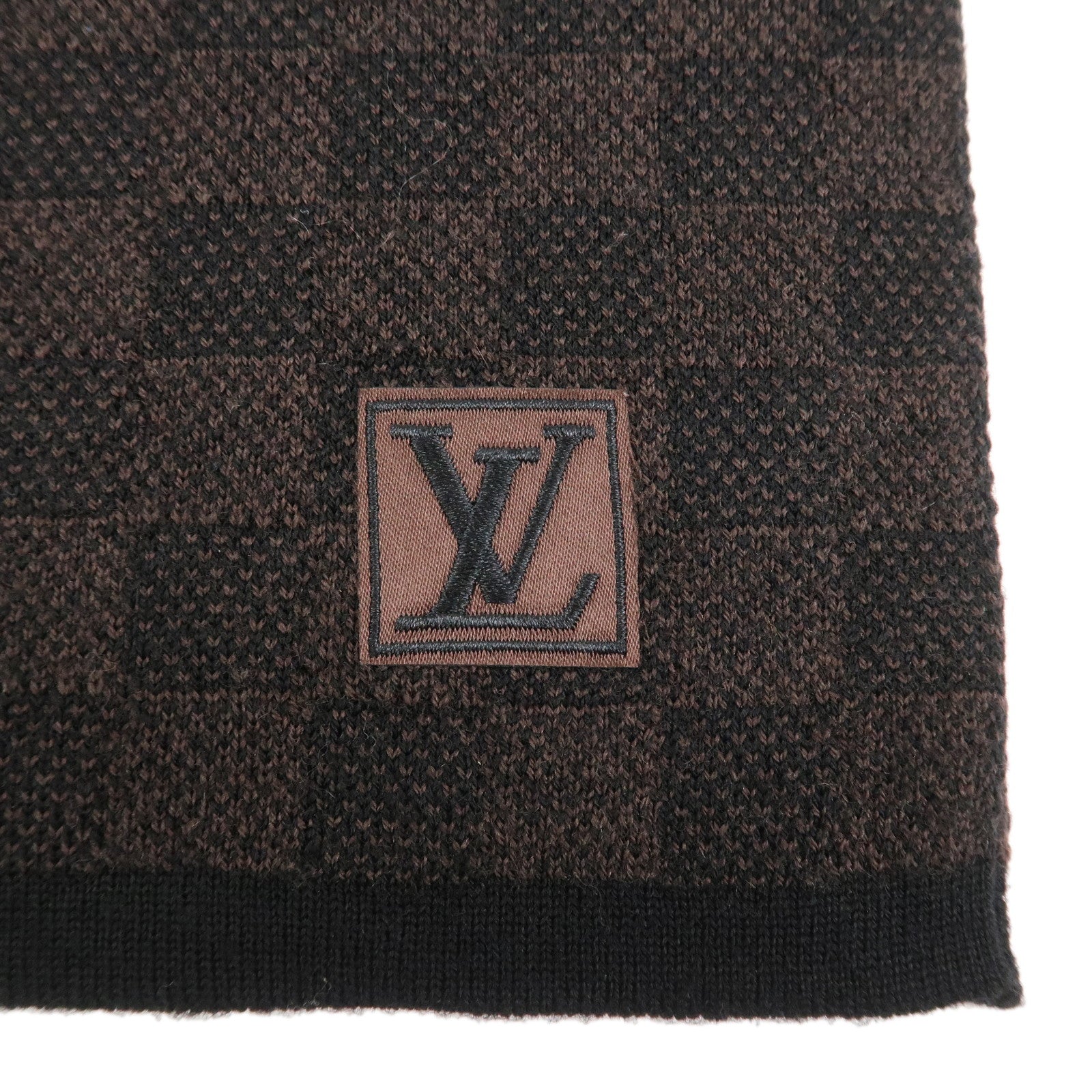 Louis Vuitton Damier Wool 100% Echarpe Petit Scarf Brown M70029