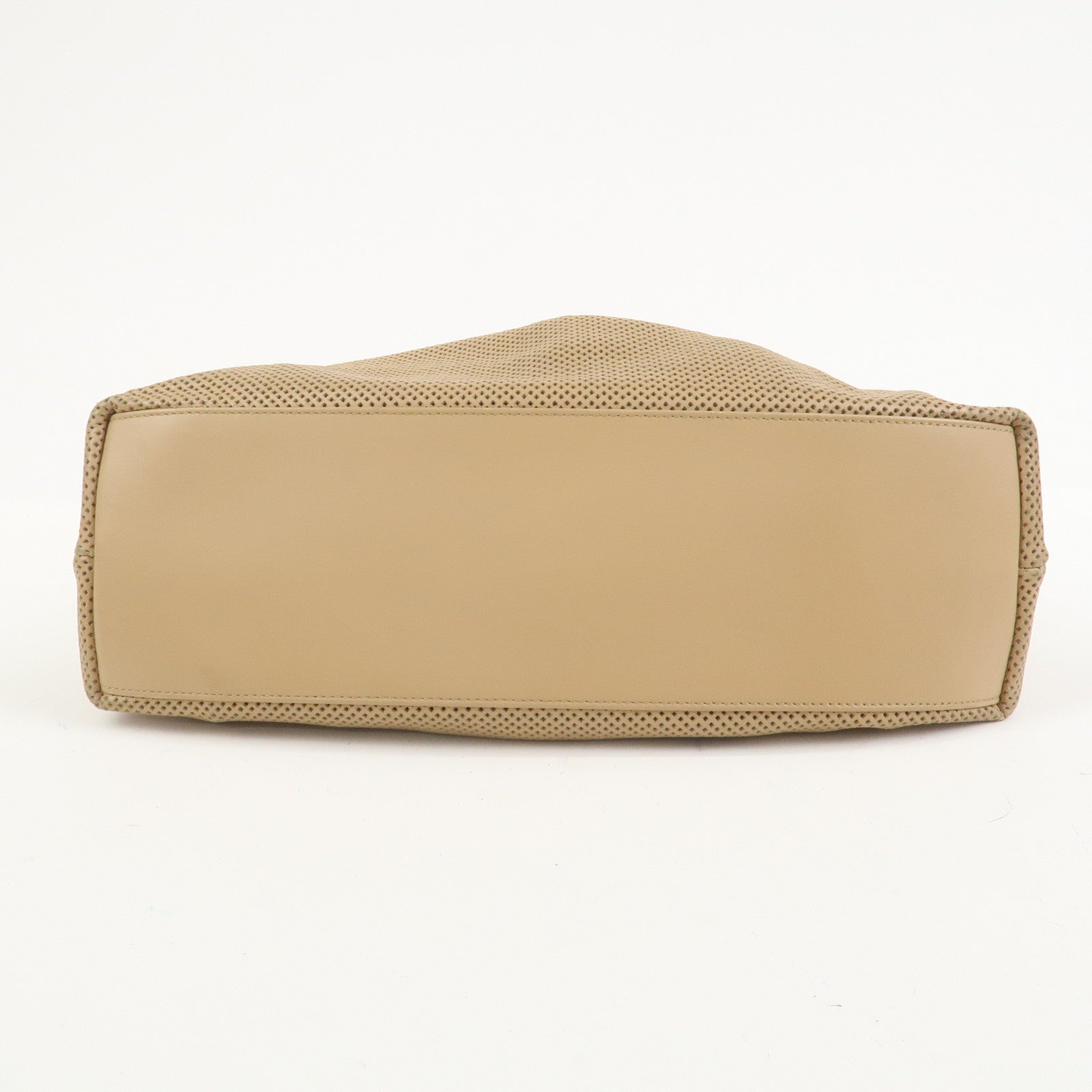 GUCCI Bamboo Leather Shoulder Bag Hand Bag Beige 92708