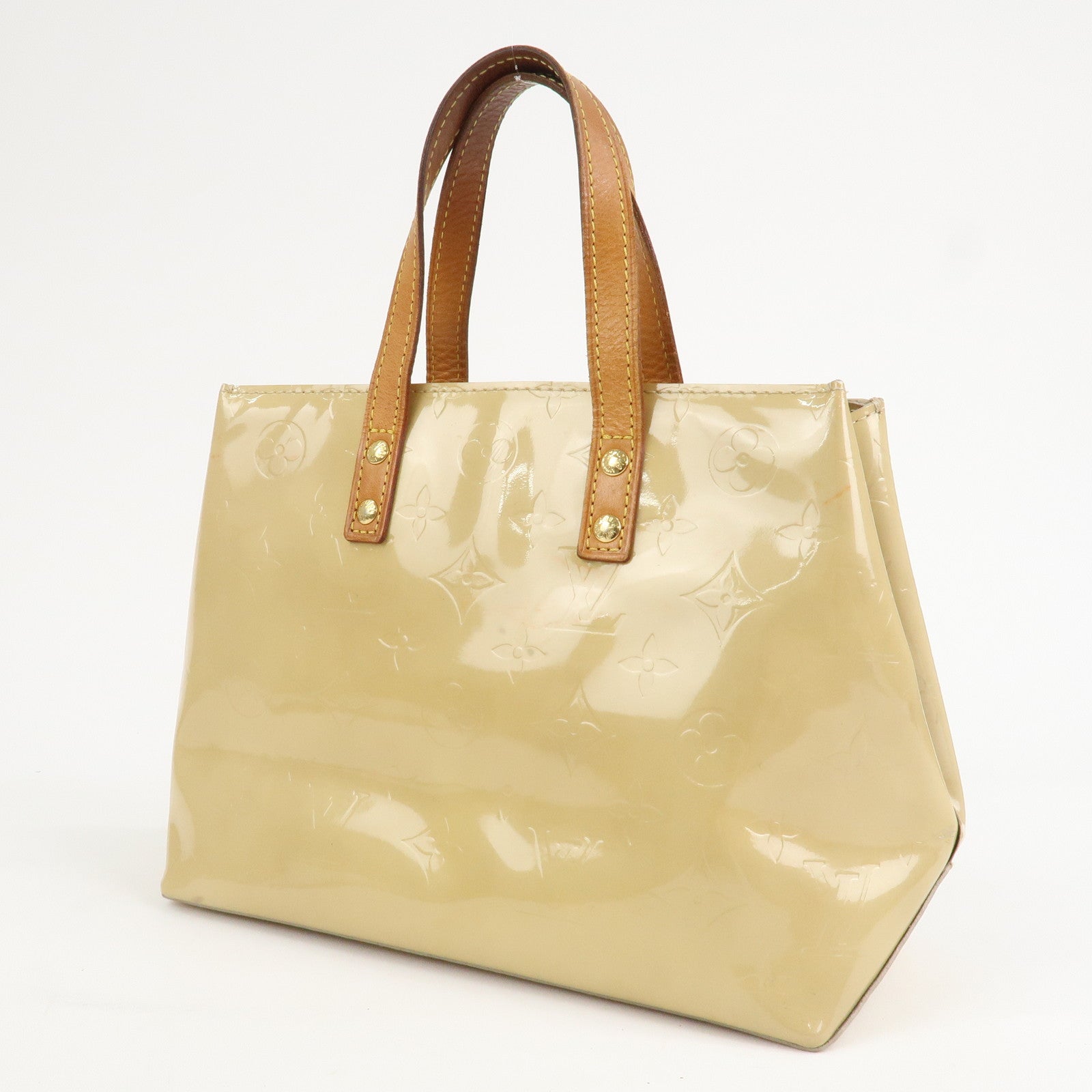 Louis Vuitton Monogram Vernis Lead PM Hand Bag Noisette M91334