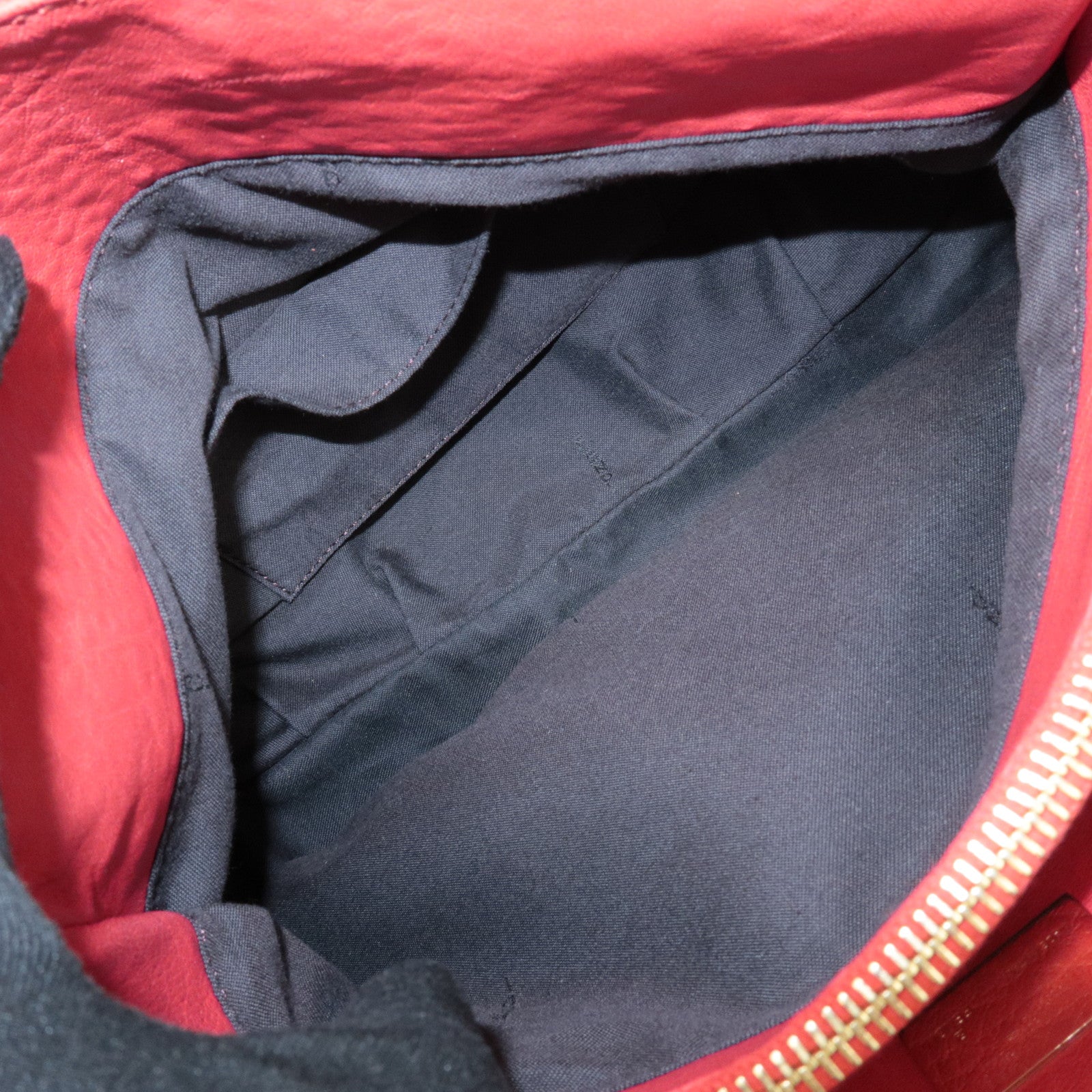 FENDI Leather Mia Chain Shoulder Bag Red Gold Hardware 8BR615 Used