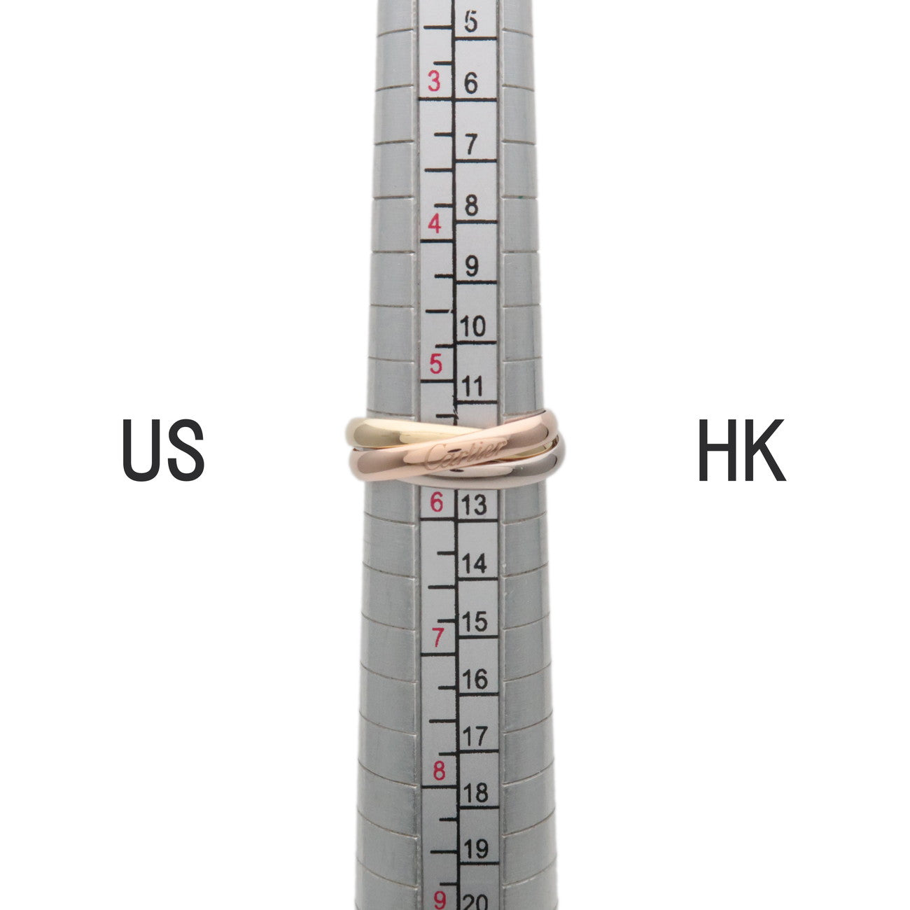 Cartier Trinity Ring SM K18 750YG/WG/PG #50 US5.5 EU50 HK12