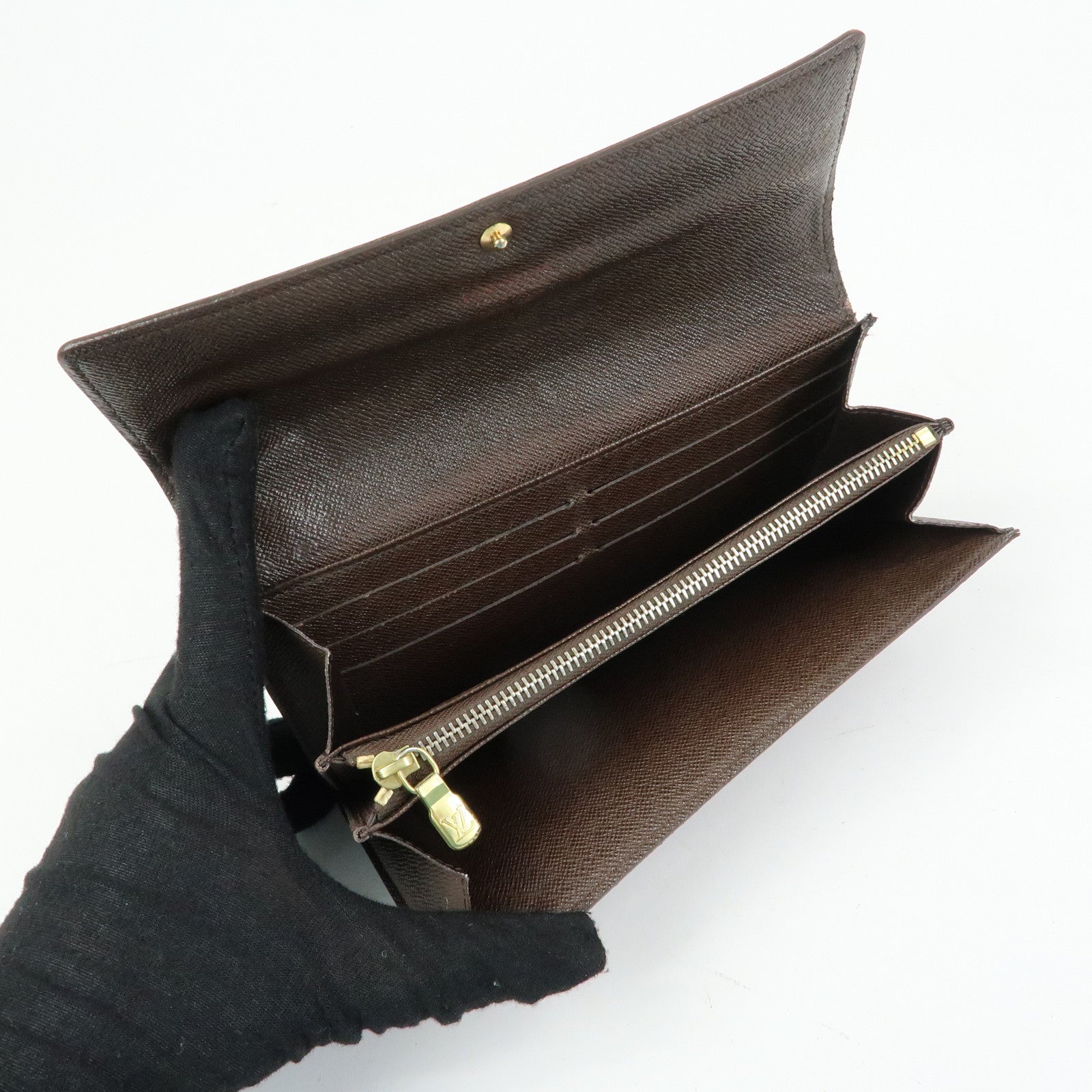 Louis Vuitton Damier Portefeuille Sarah Long Wallet Brown N61734