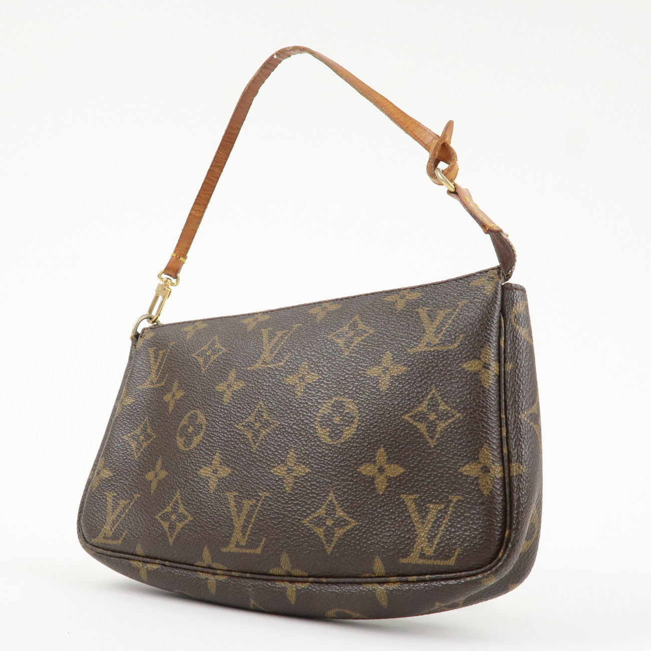 Louis Vuitton Monogram Pochette Accessoires Hand Bag Brown M51980 Used