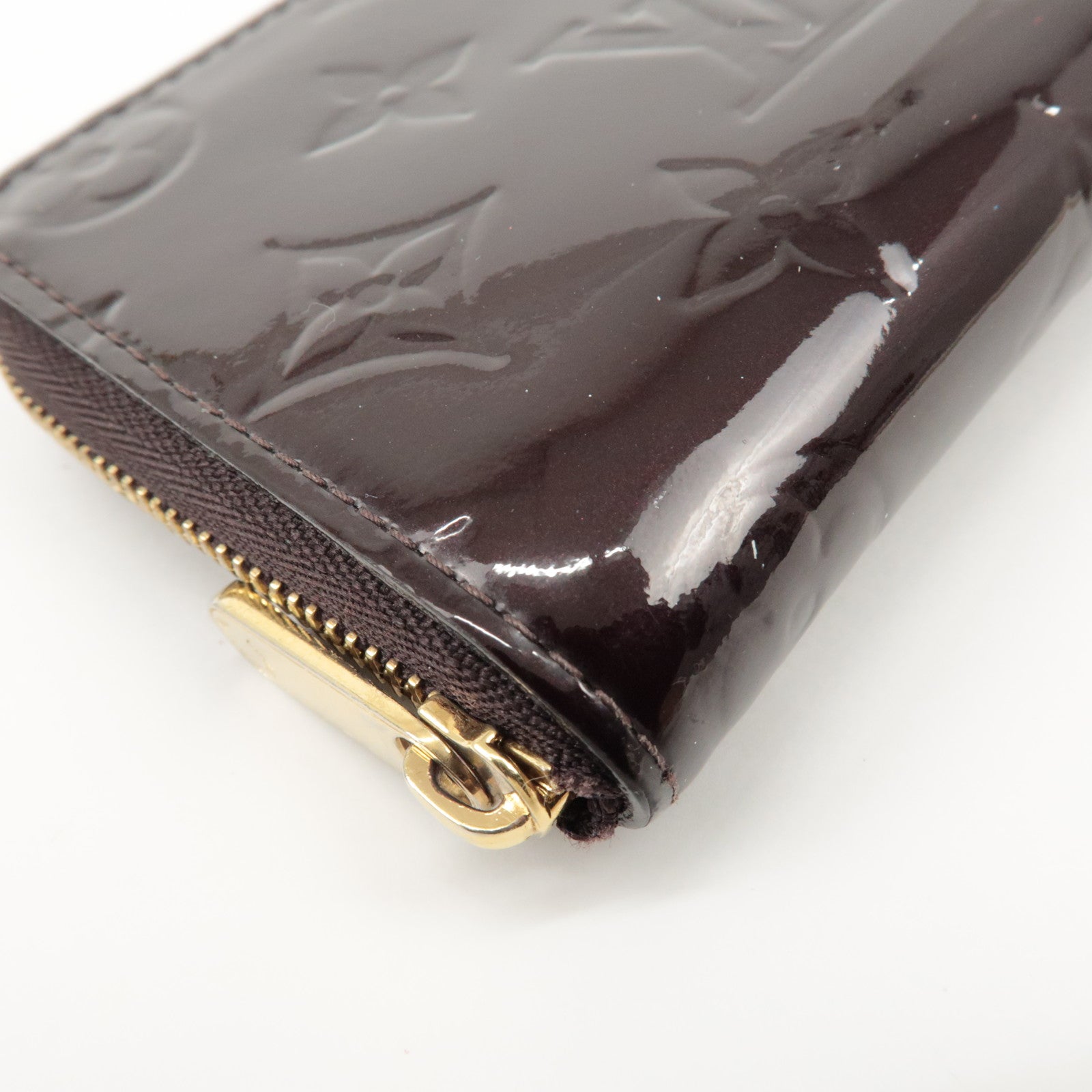 Louis Vuitton Monogram Vernis Zippy Coin Purse Amarante M93607 Used
