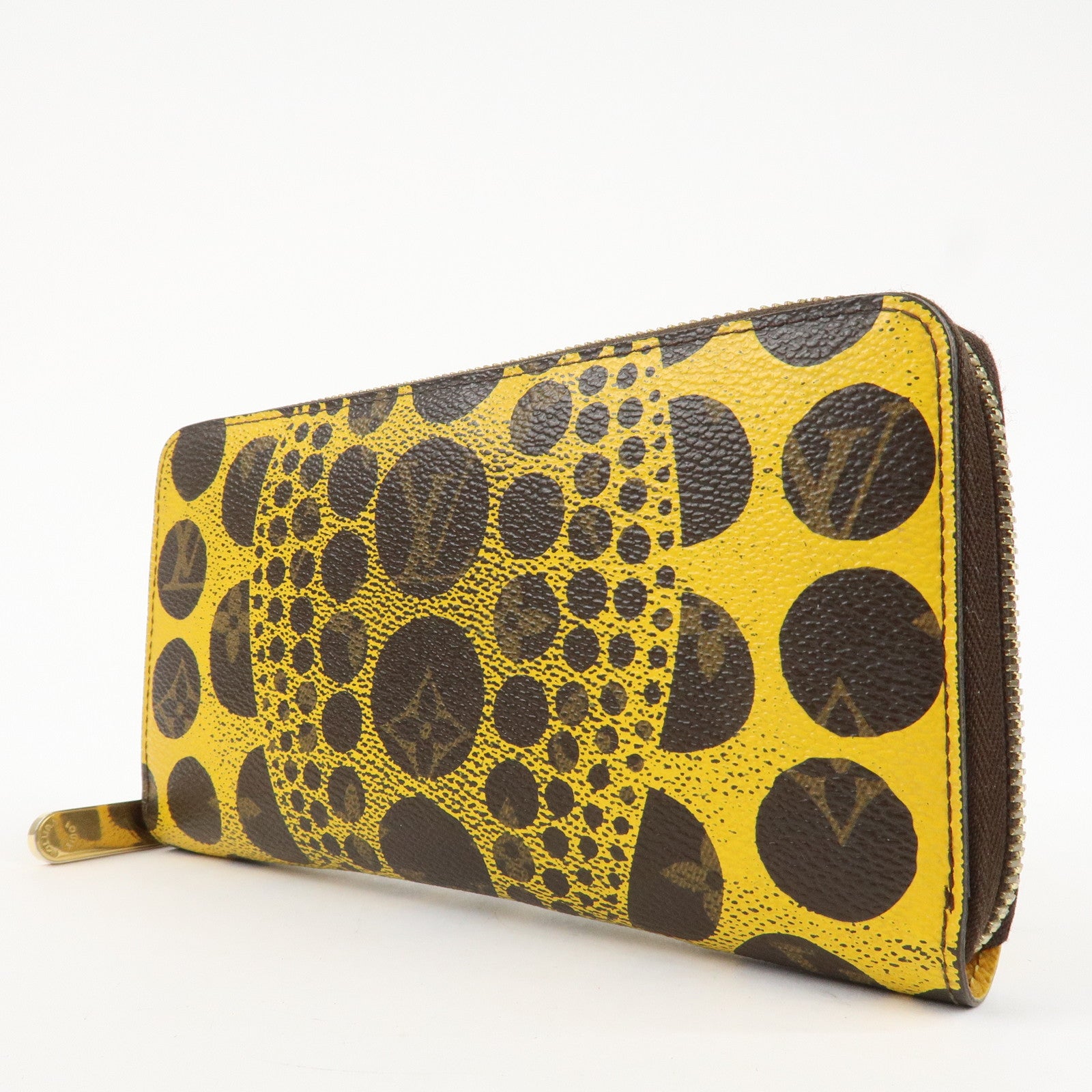 Louis Vuitton Monogram Zippy Wallet Pumpkin Dots Jaune M60449 Used
