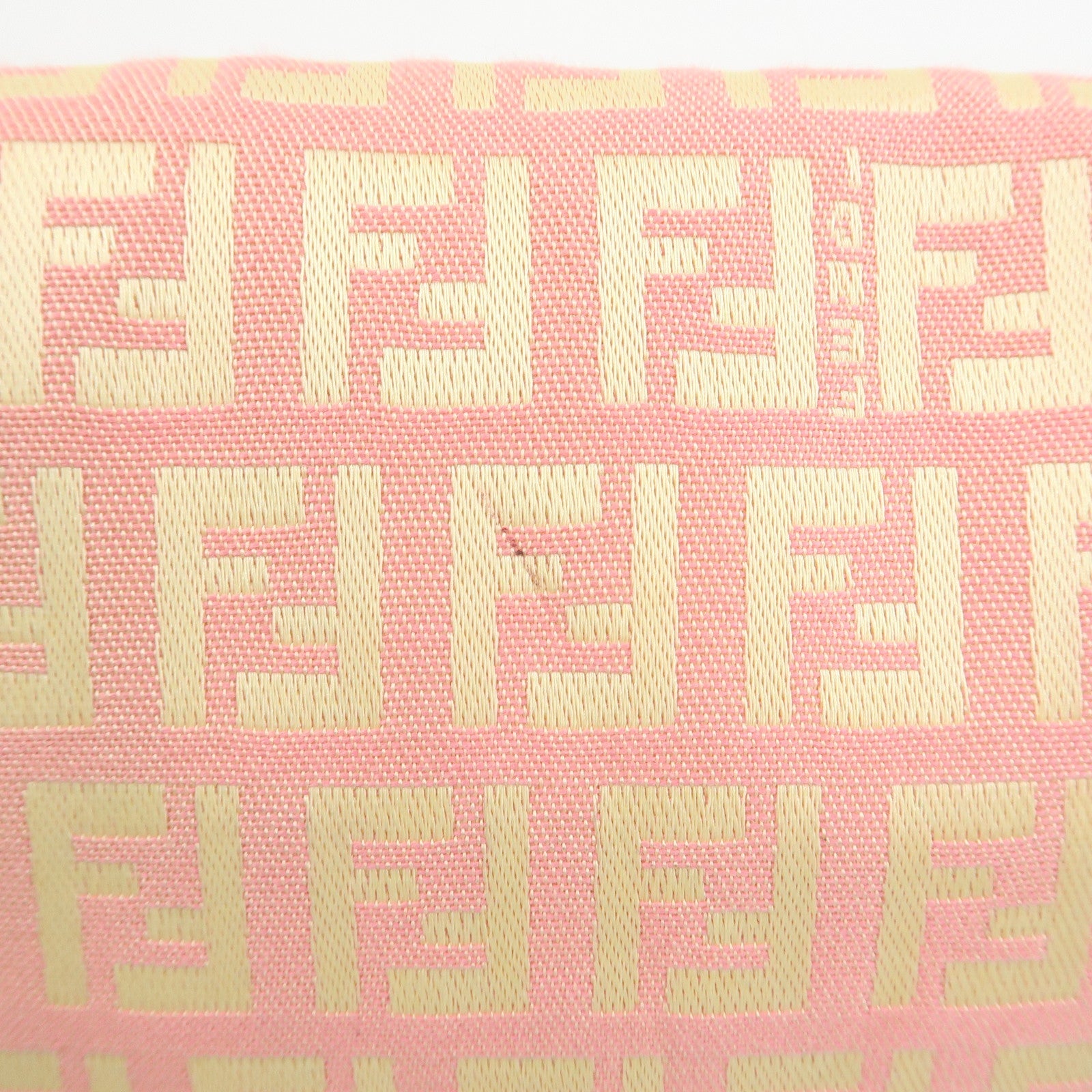 FENDI Mamma Baguette Zucchino Canva Leather Shoulder Bag 8BR000