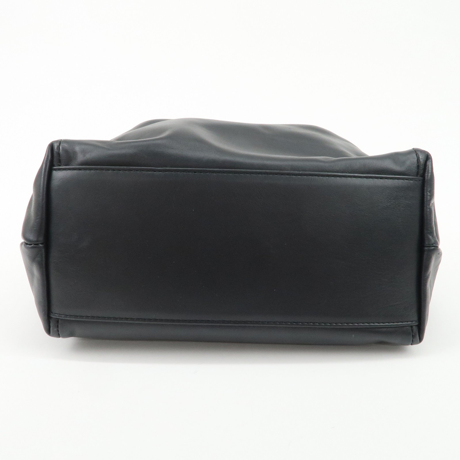 Ferragamo Vara Ribbon Leather 2Way Bag Hand Bag Shoulder Bag Black