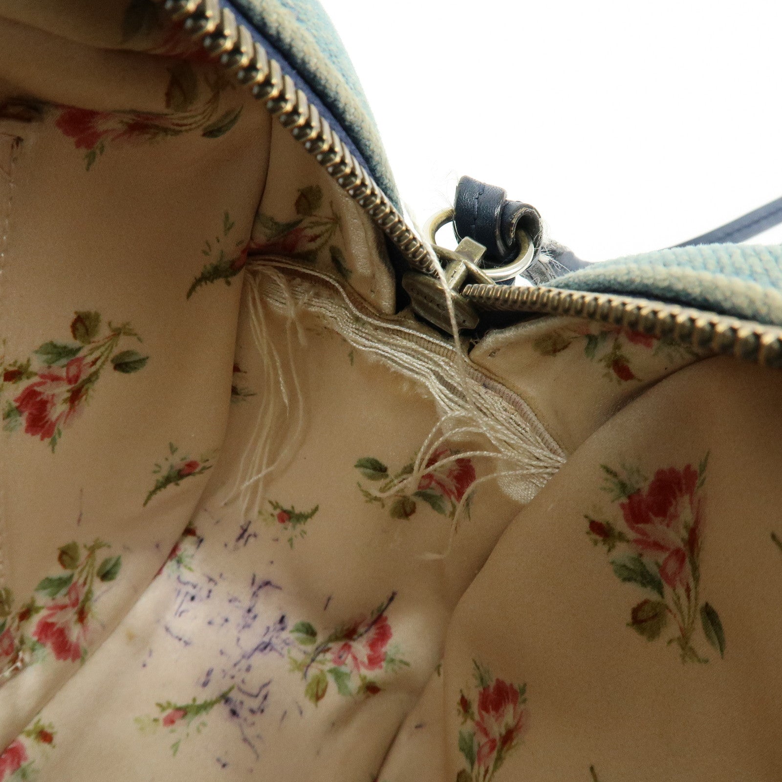 GUCCI GG Marmont Flower Embroidery Leather Shoulder Bag 447632