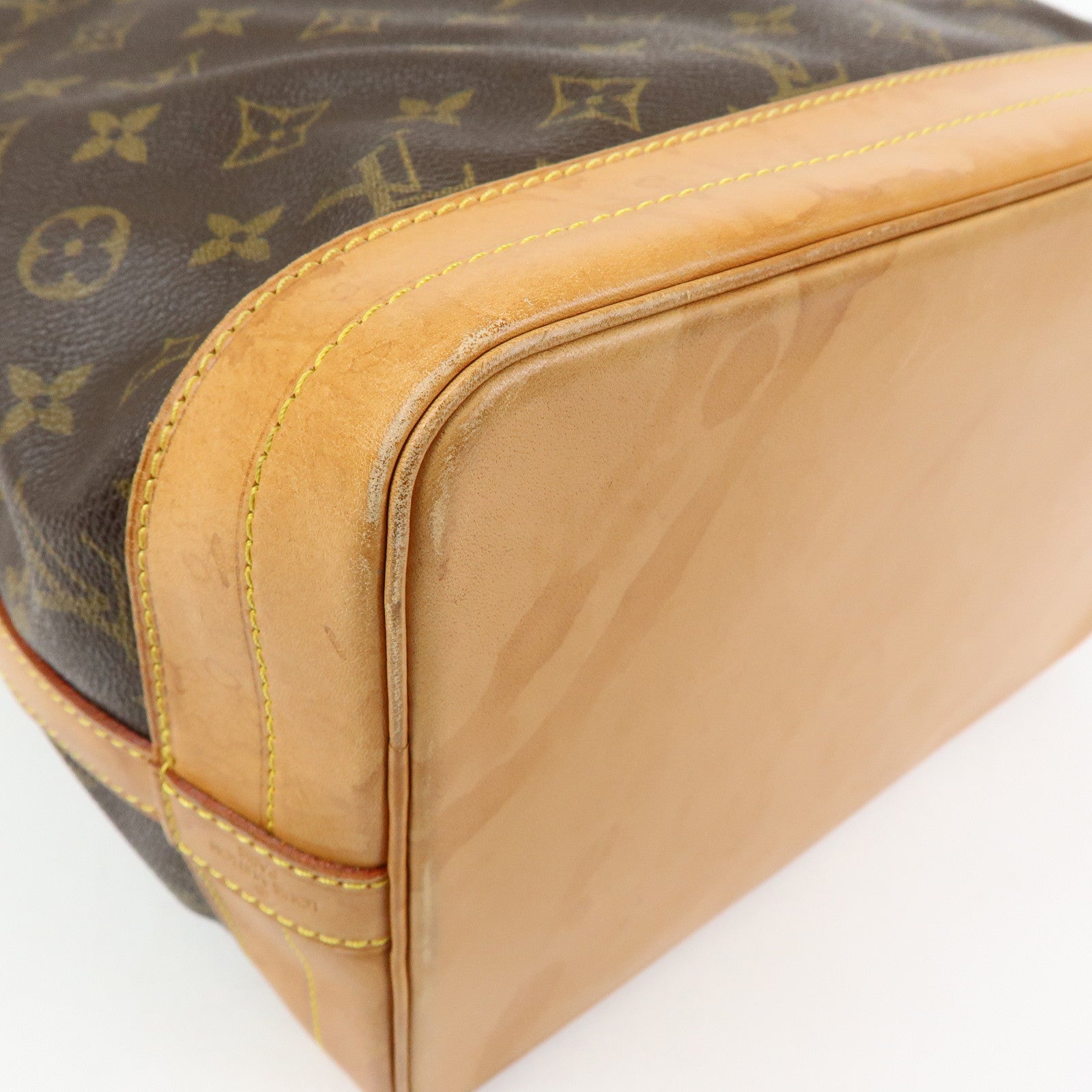 Louis Vuitton Monogram Canvas Leather Noe Shoulder Bag Brown M42224