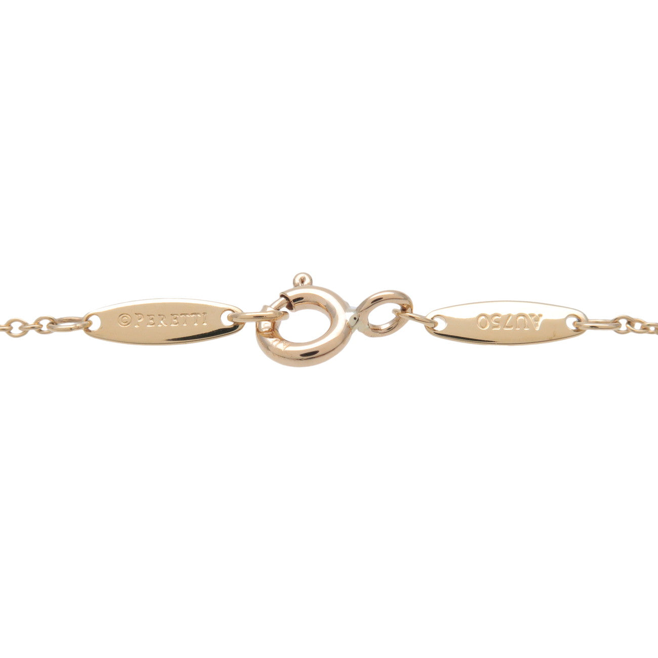 Tiffany & Co By The Yard 1P Diamond Necklace K18 750YG Yellow Gold