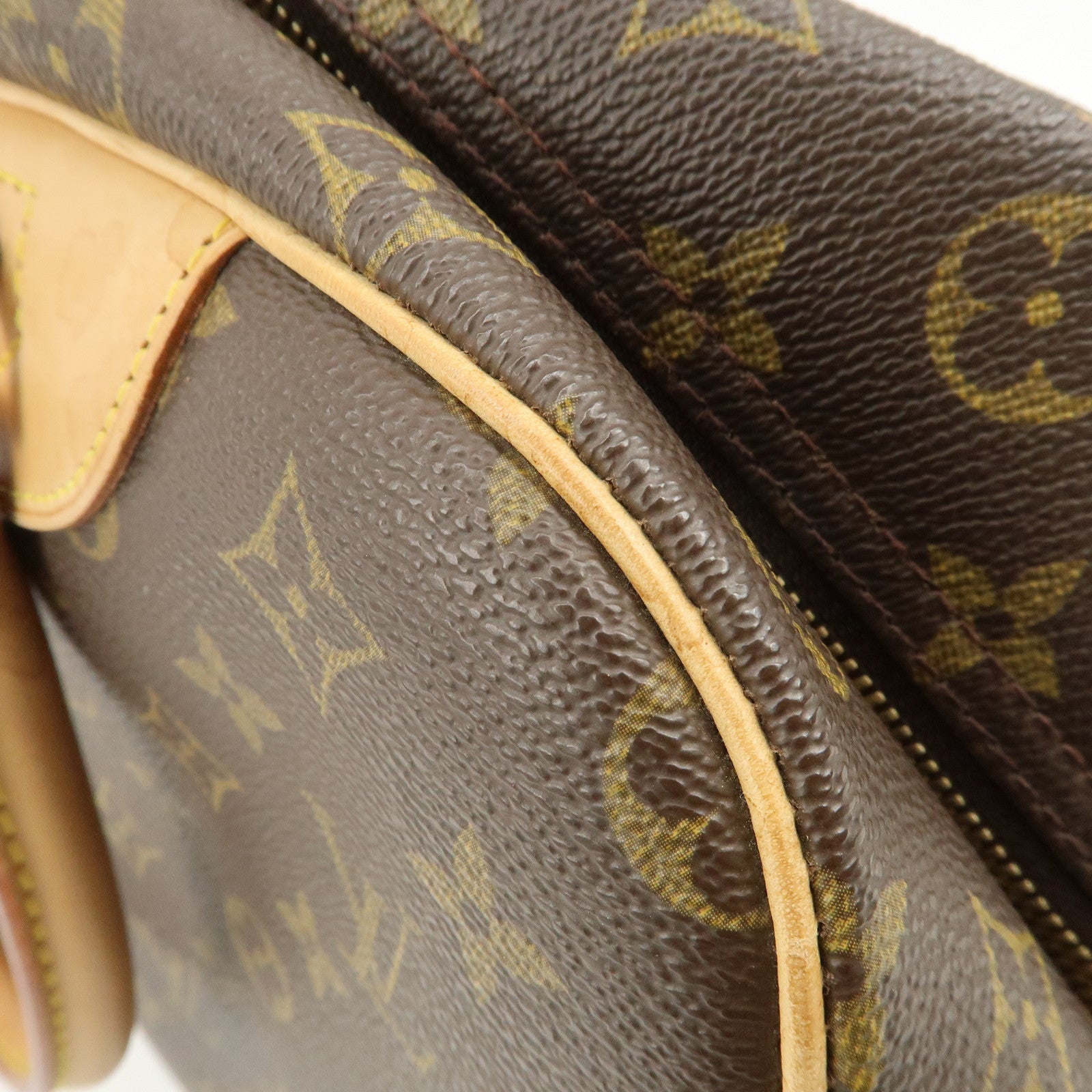 Louis Vuitton Monogram Deauville Hand Bag Brown M47270 Used