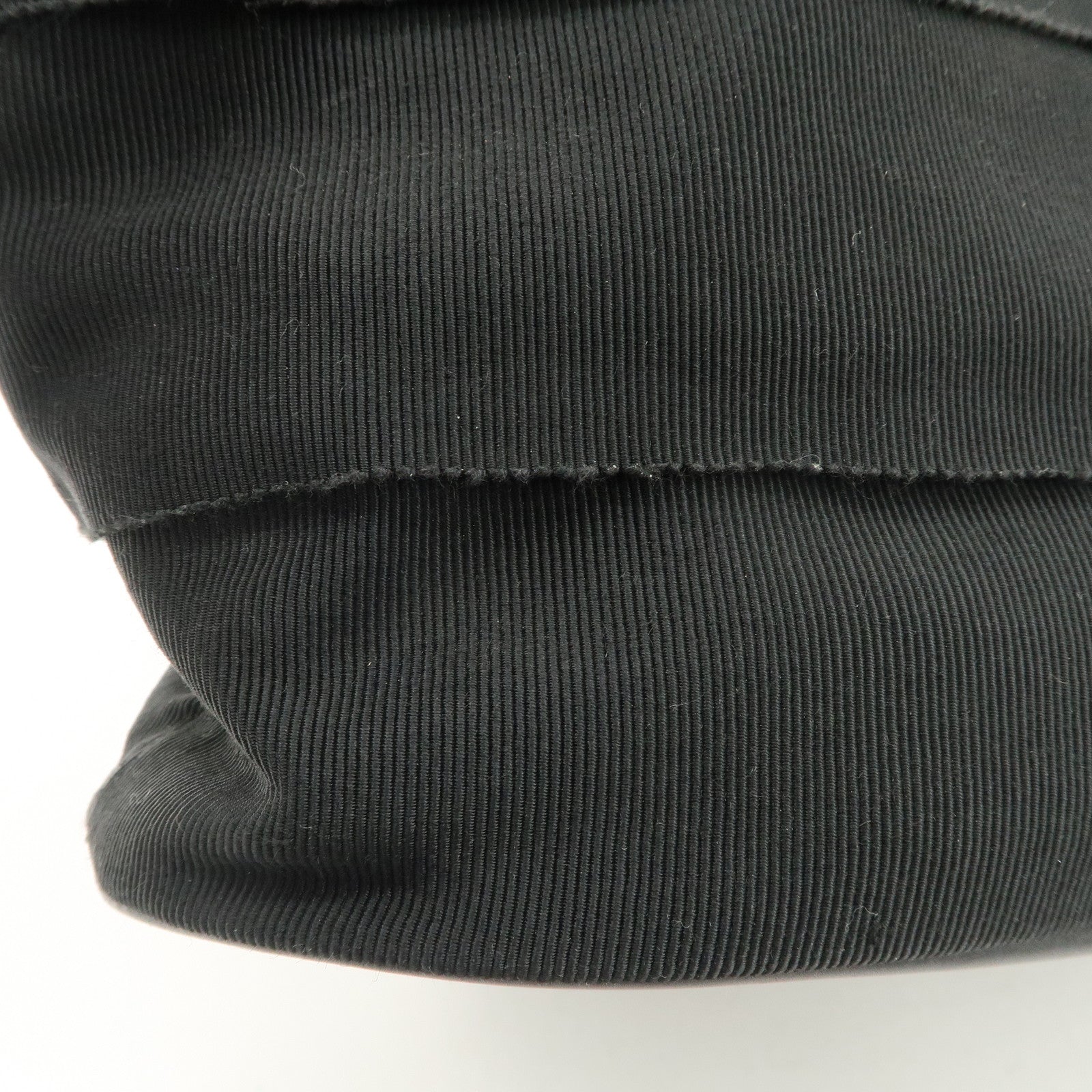 Ferragamo Leather Canvas Chain Tote Bag Hand Bag Black Gold Hardware Used