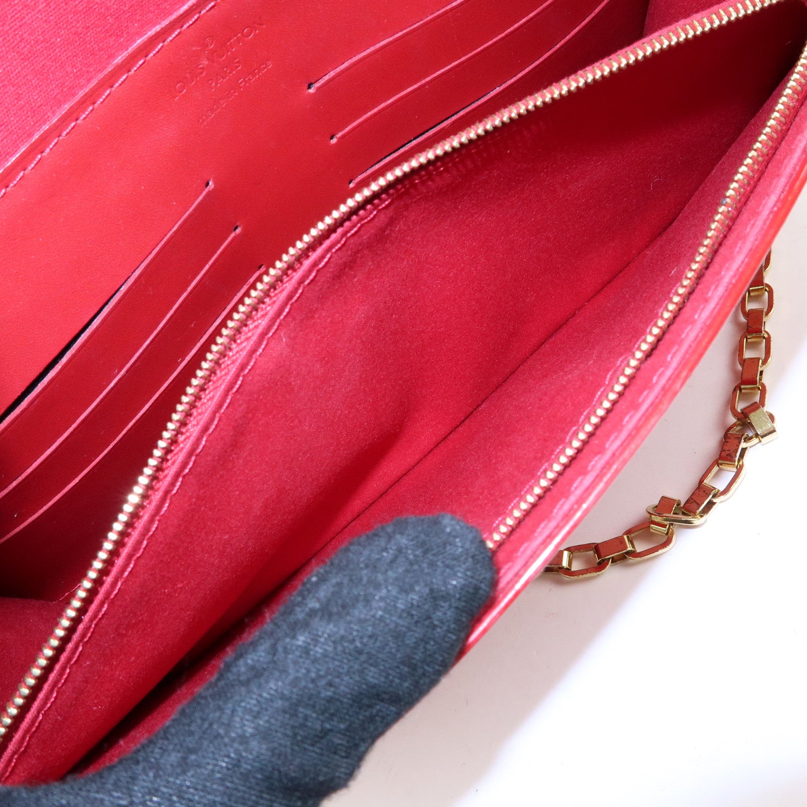 Louis Vuitton Monogram Vernis Leather Clutch Ana 3Way Bag M90095