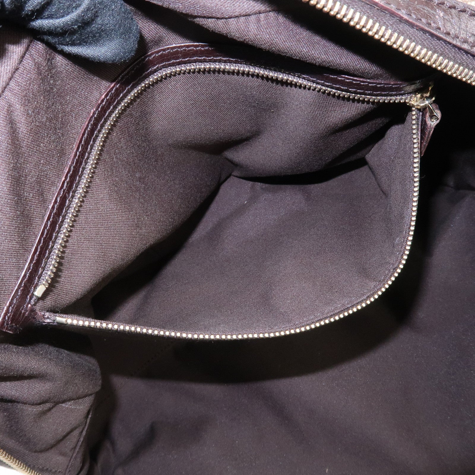 GUCCI Horsebit Sherry GG Canvas Leather Shoulder Bag Beige Brown 141503 Used