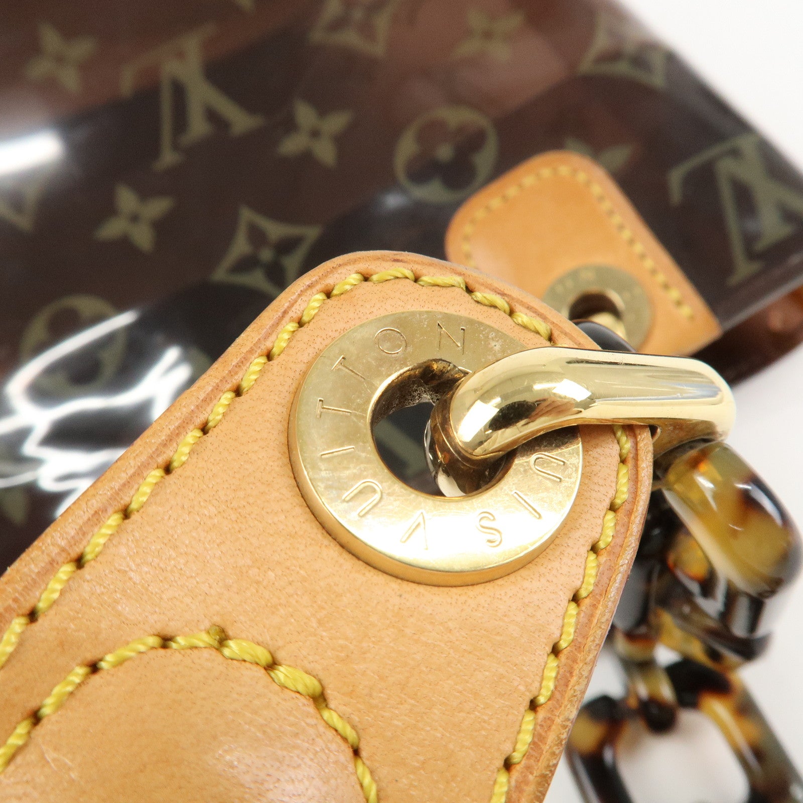 Louis Vuitton Monogram Vinyl Cabas Ambre PM Tote Bag Hand Bag M92502 Used