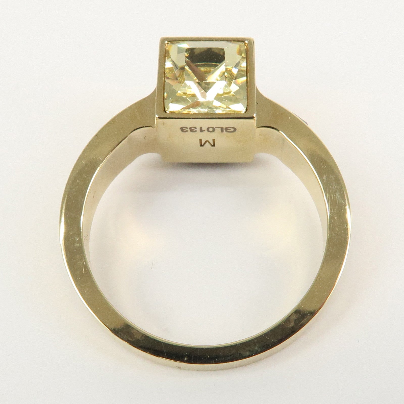 Louis Vuitton Bague Gamble Logo Metal Ring Gold M66824