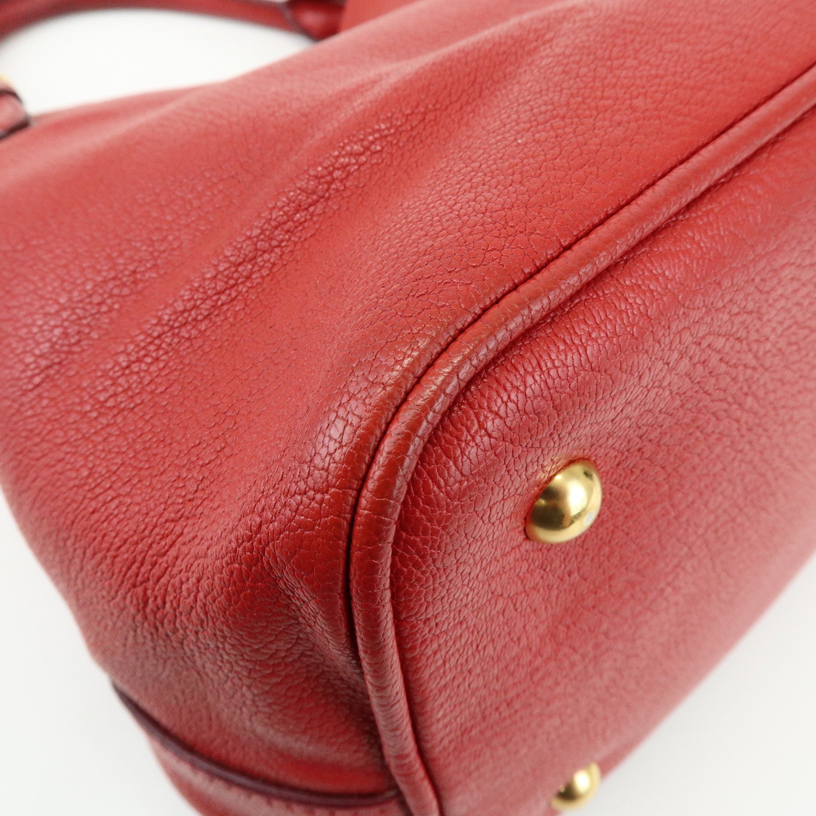 MIU MIU 2Way Bag Hand Bag Shoulder Bag Red RM0886