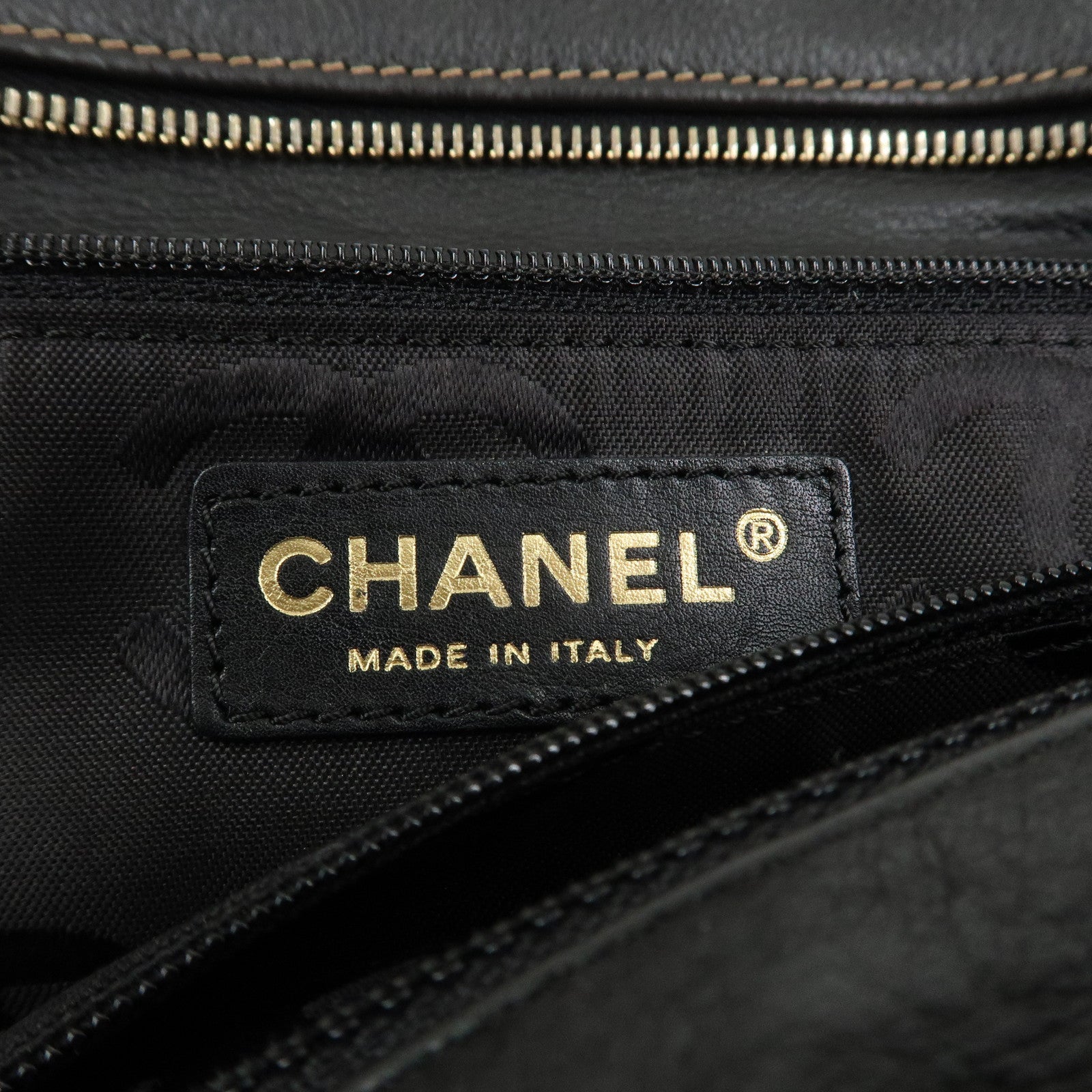 CHANEL COCO Mark Leather Chain Shoulder Bag Hand Bag Dark Brown